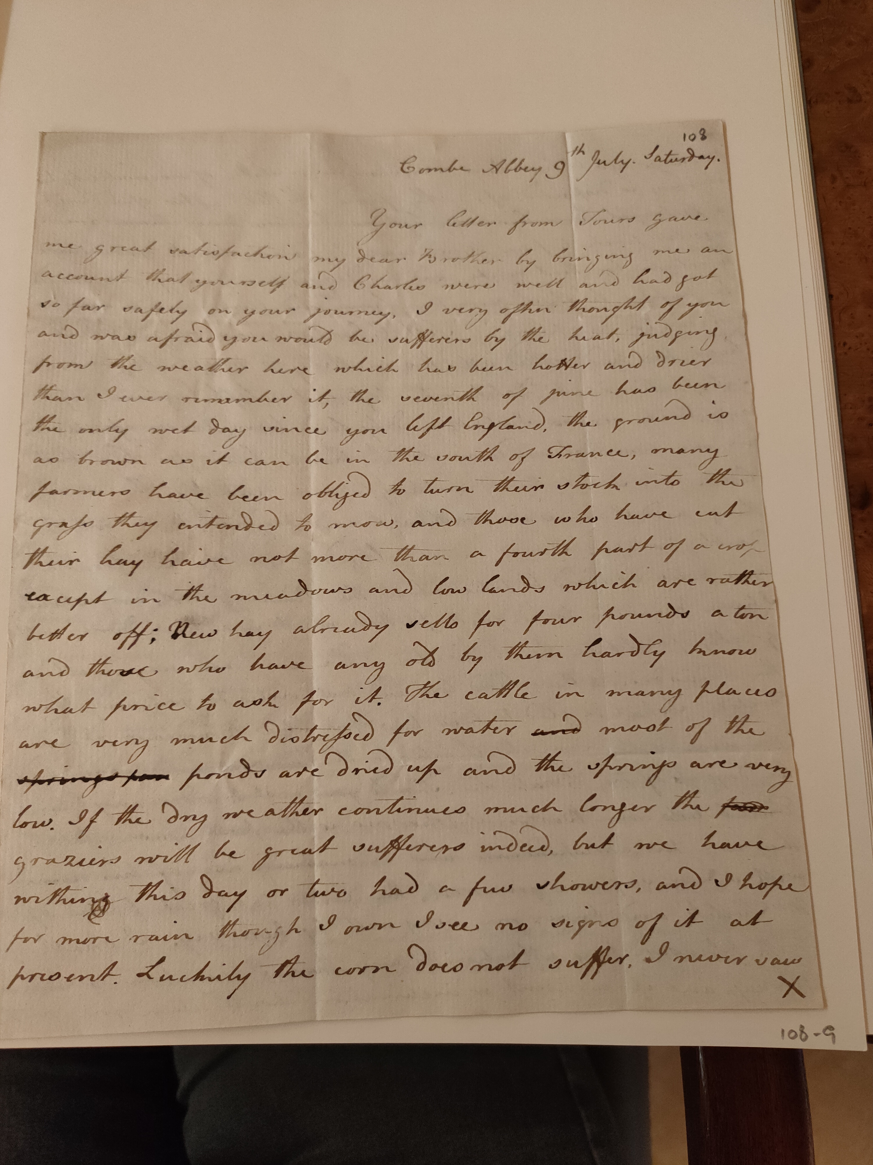 Image #1 of letter: Robert Augustus Johnson to George William Johnson, 9 July ?1783