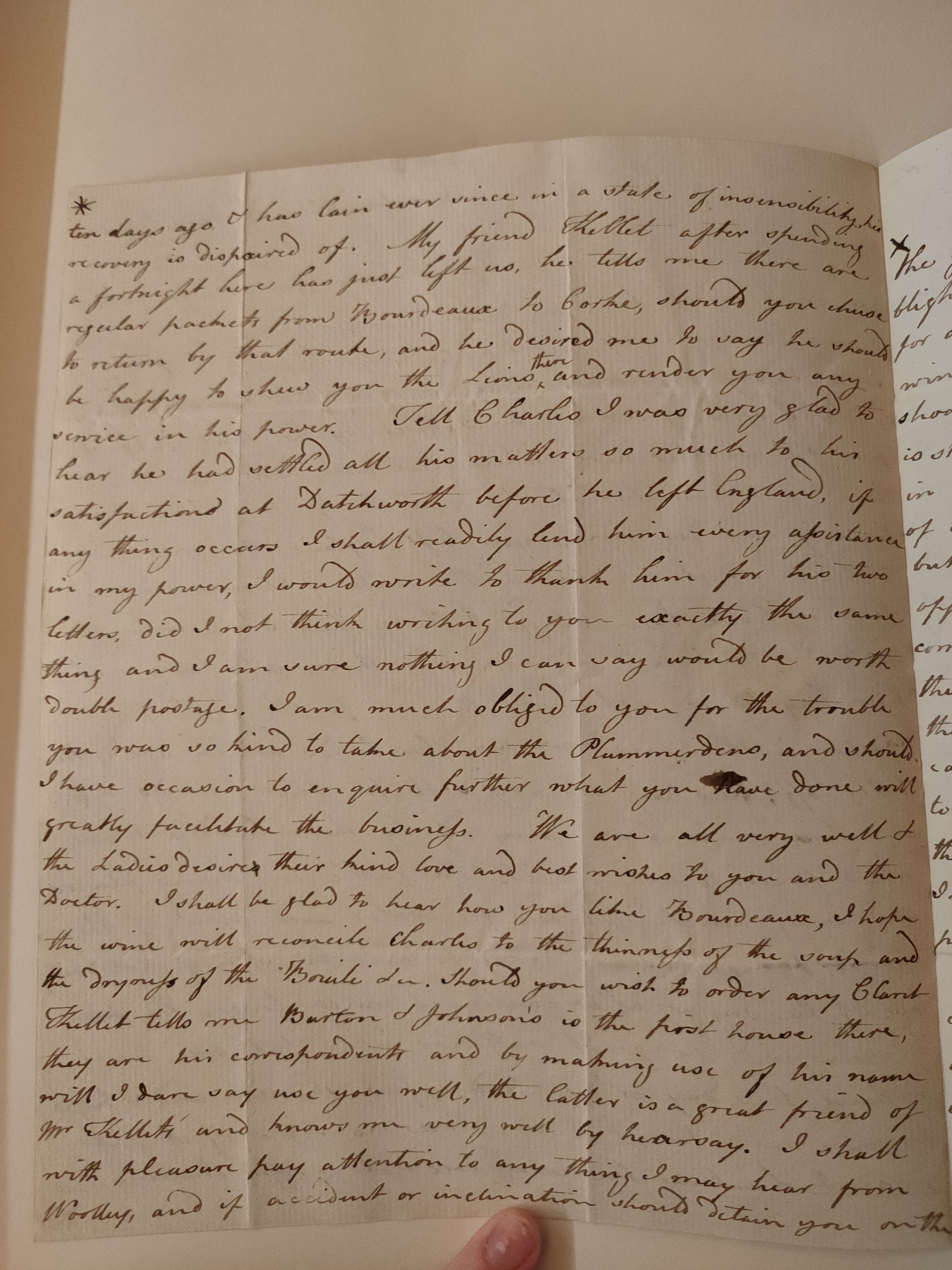 Image #2 of letter: Robert Augustus Johnson to George William Johnson, 9 July ?1783