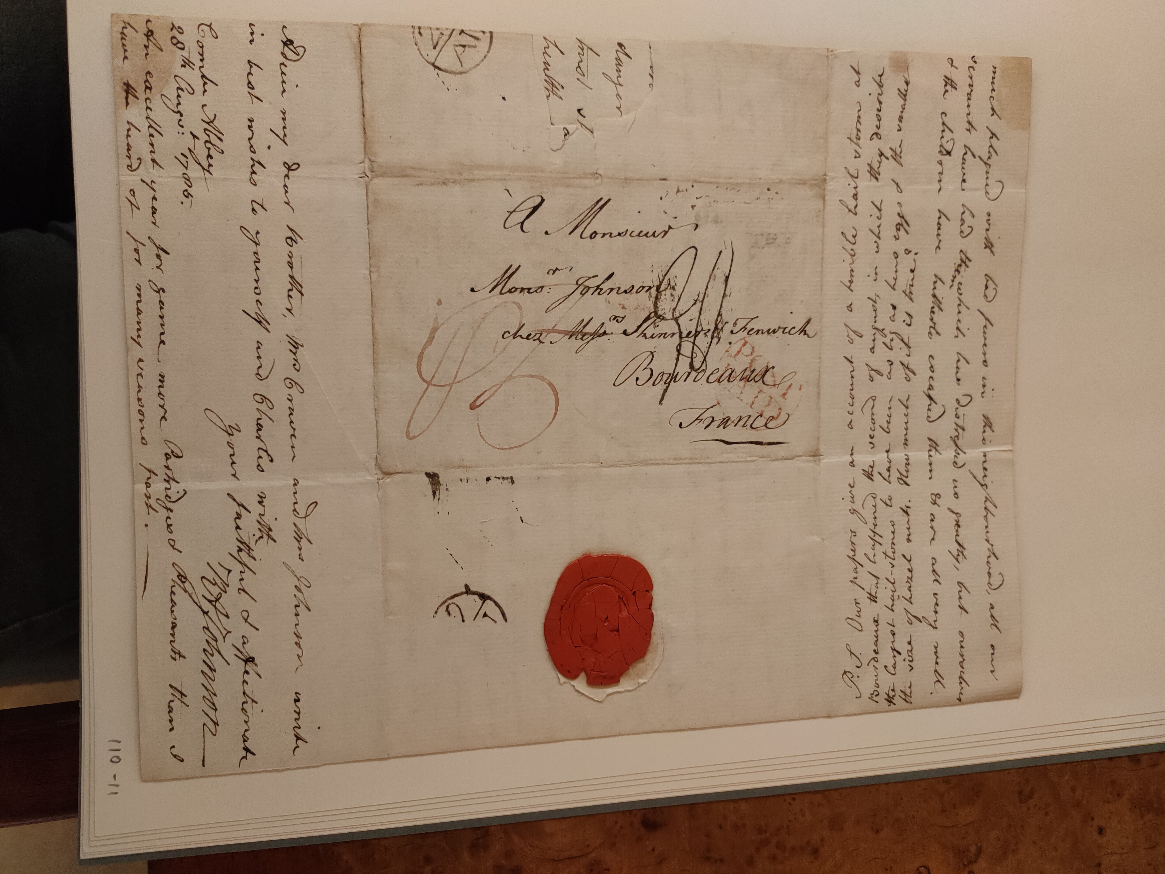 Image #4 of letter: Robert Augustus Johnson to George William Johnson, 28 August 1785
