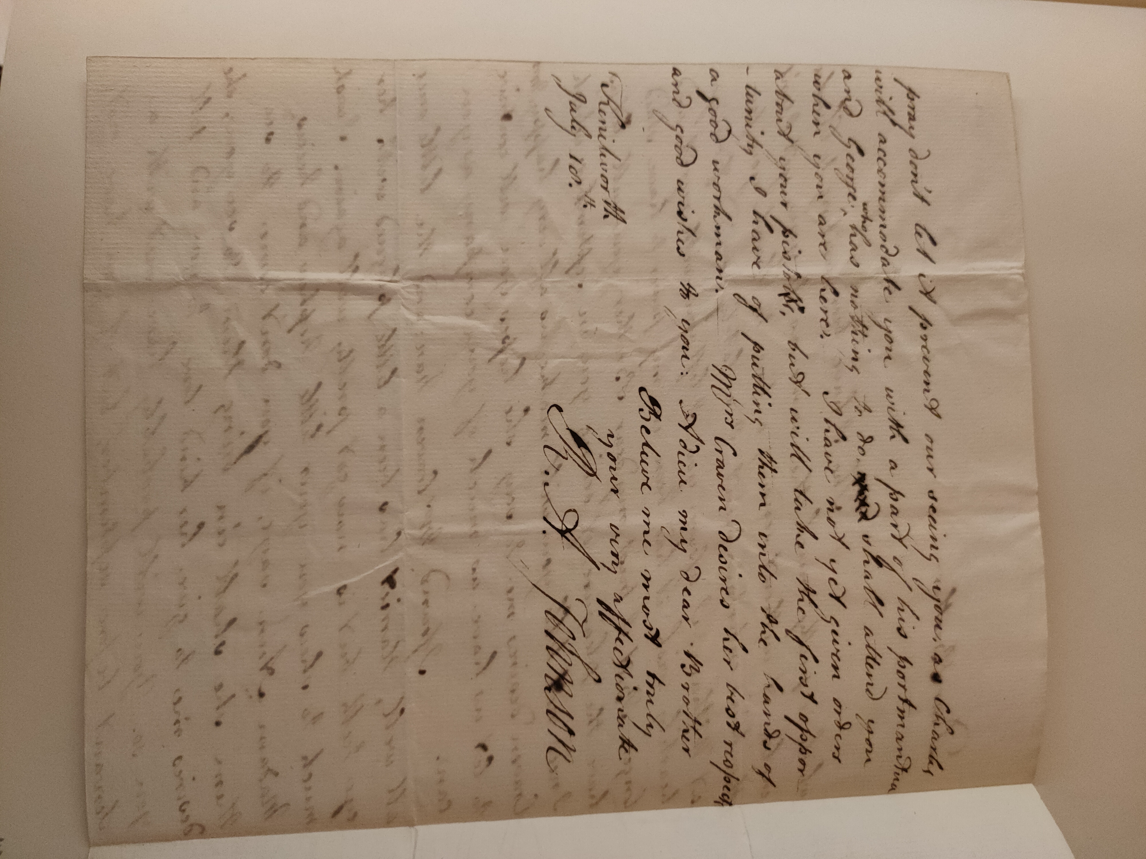 Image #2 of letter: Robert Augustus Johnson to George William Johnson, July 10th
