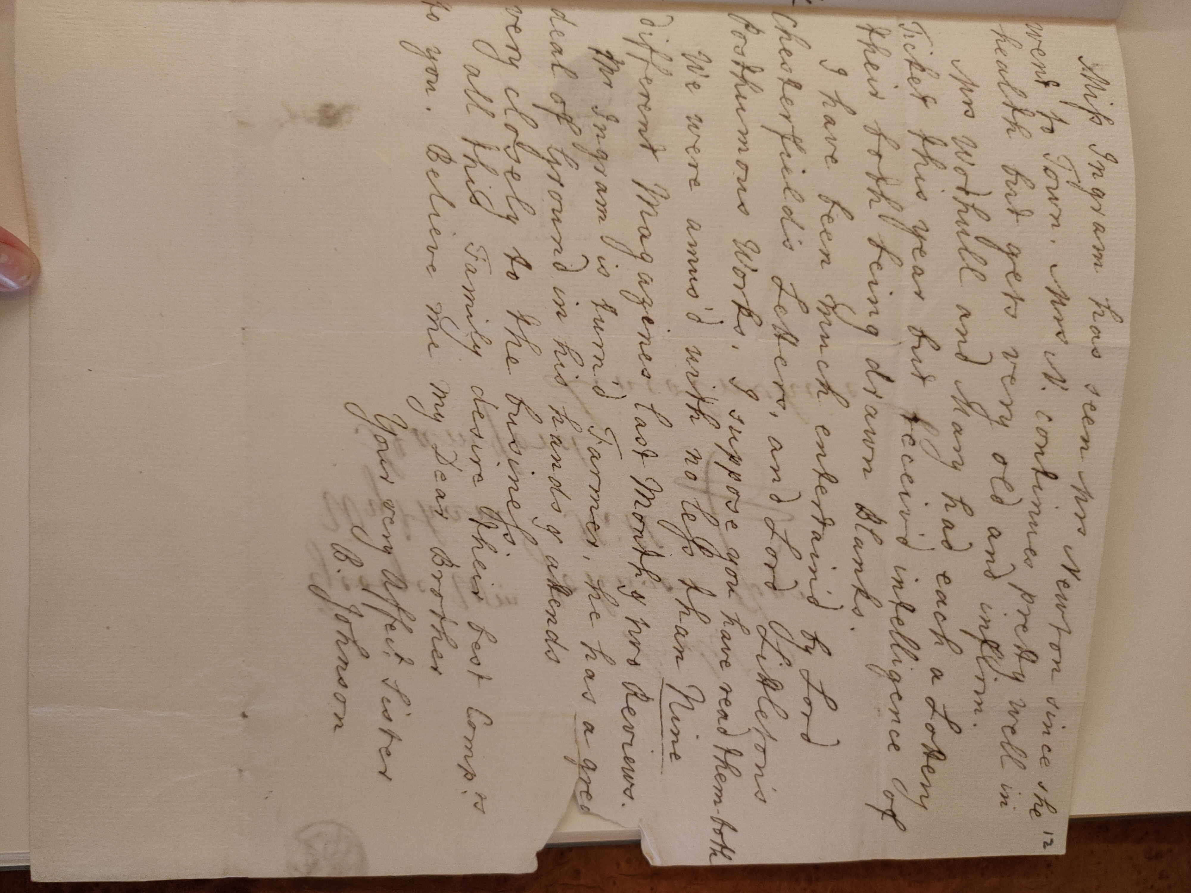 Image #3 of letter: Barbara Johnson to George William Johnson, 3 February 1776