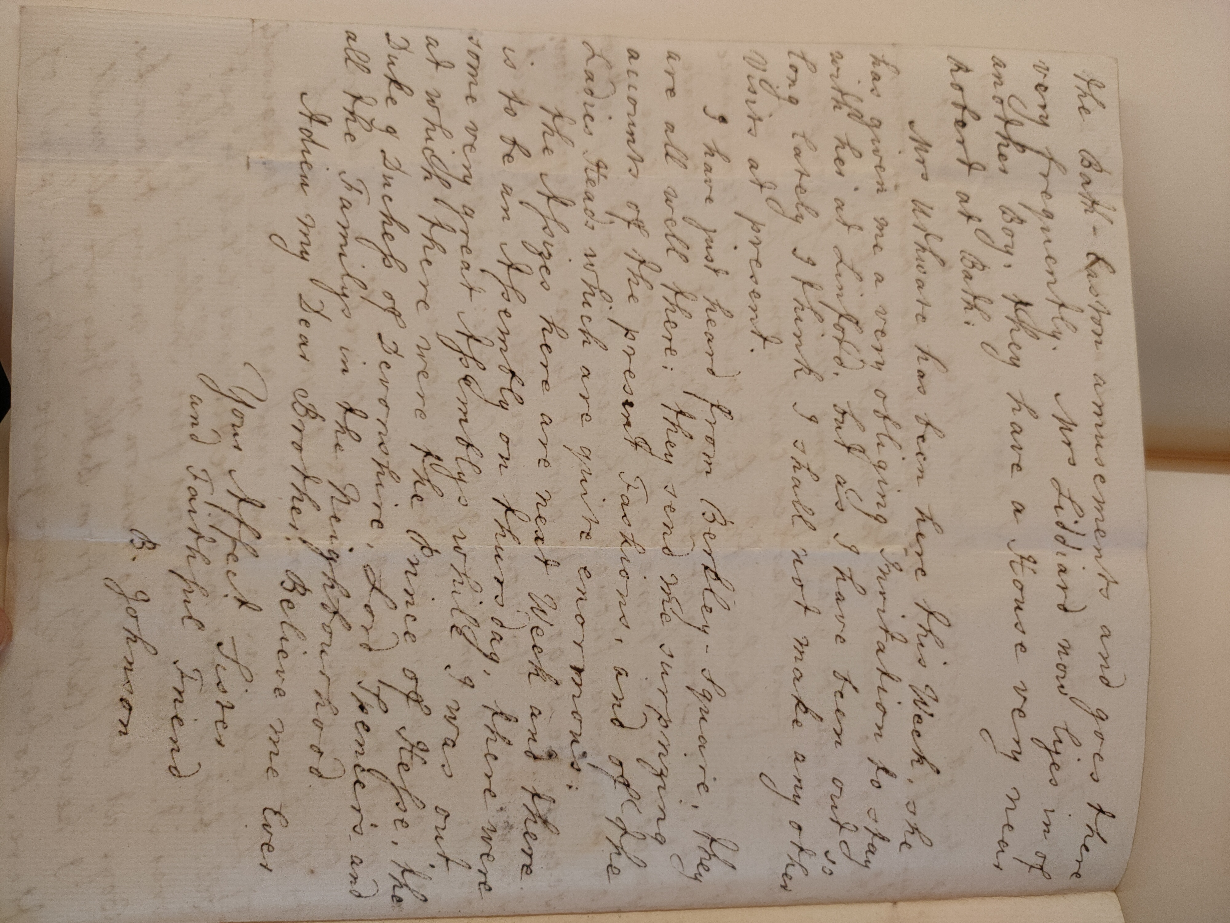 Image #2 of letter: Barbara Johnson to George William Johnson, 2 March 1776