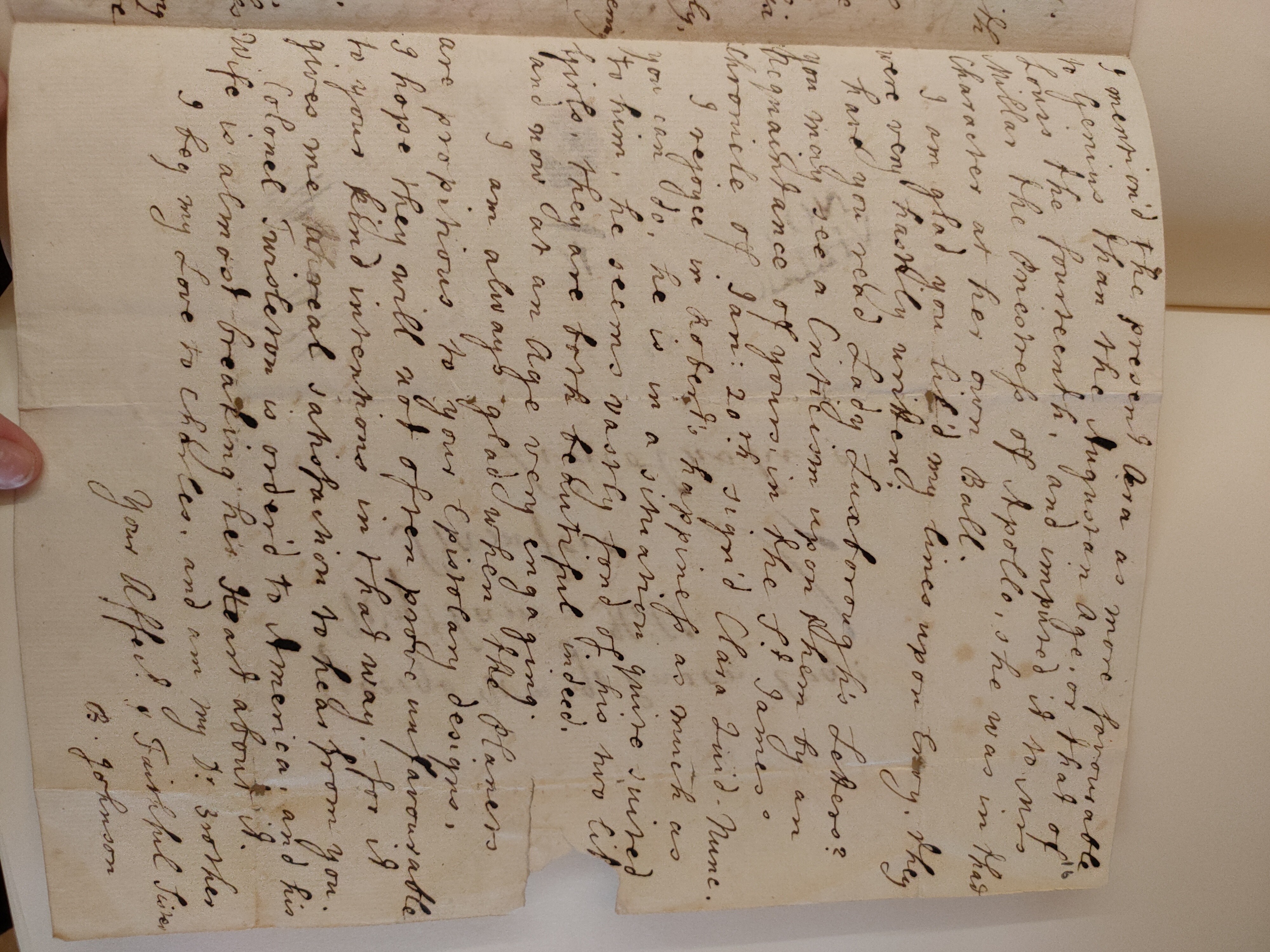 Image #3 of letter: Barbara Johnson to George William Johnson, 12 March 1776