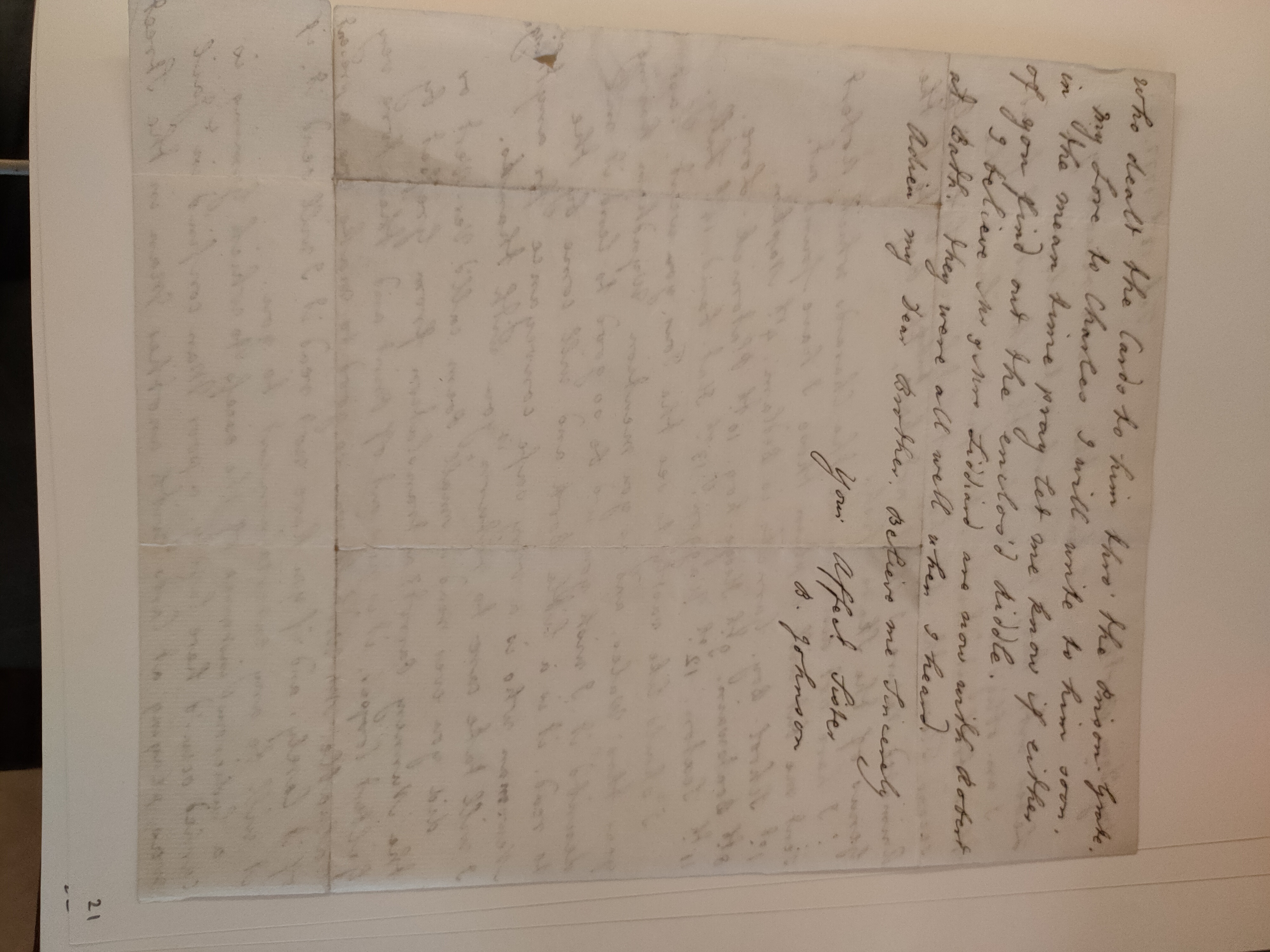 Image #2 of letter: Barbara Johnson to George William Johnson, 13 February 1777