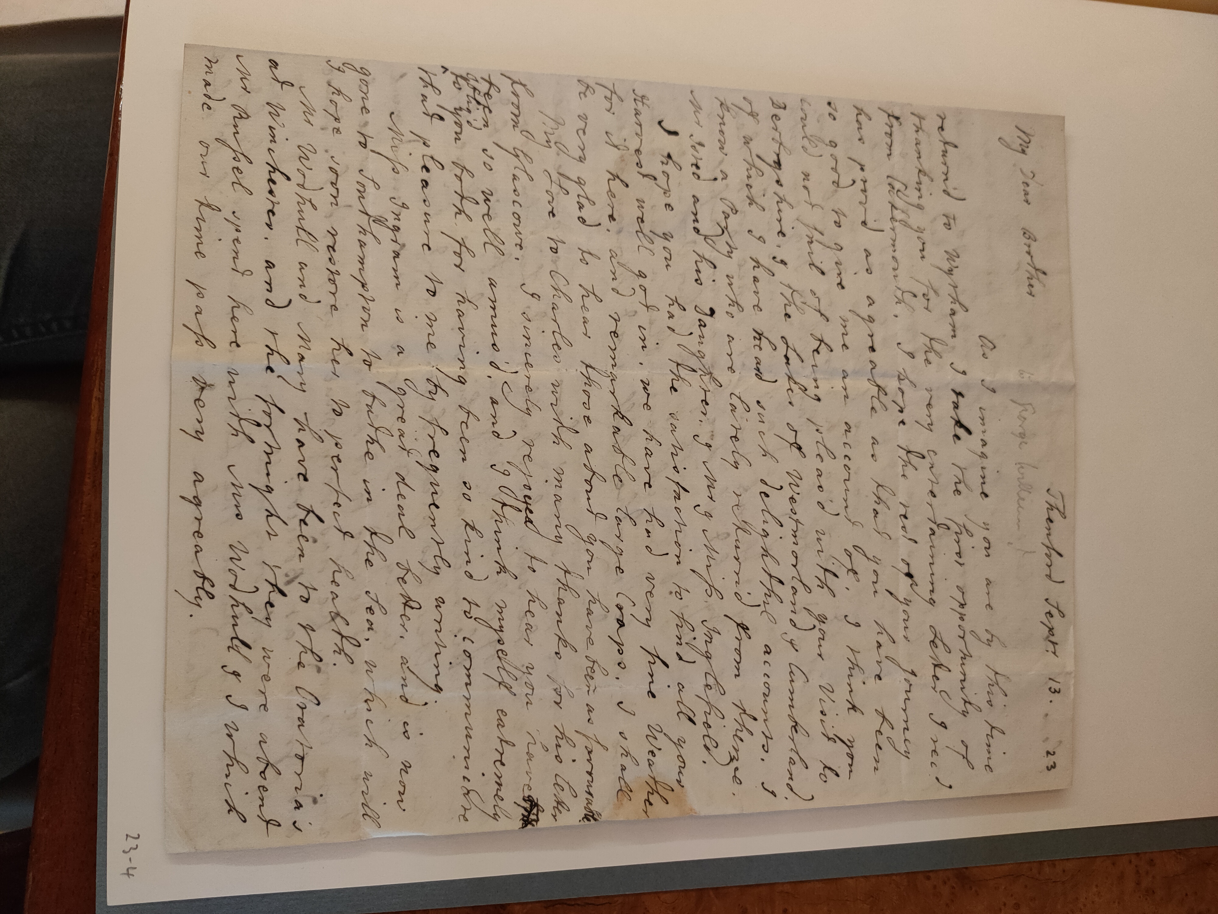 Image #1 of letter: Barbara Johnson to George William Johnson, 13 September 1777