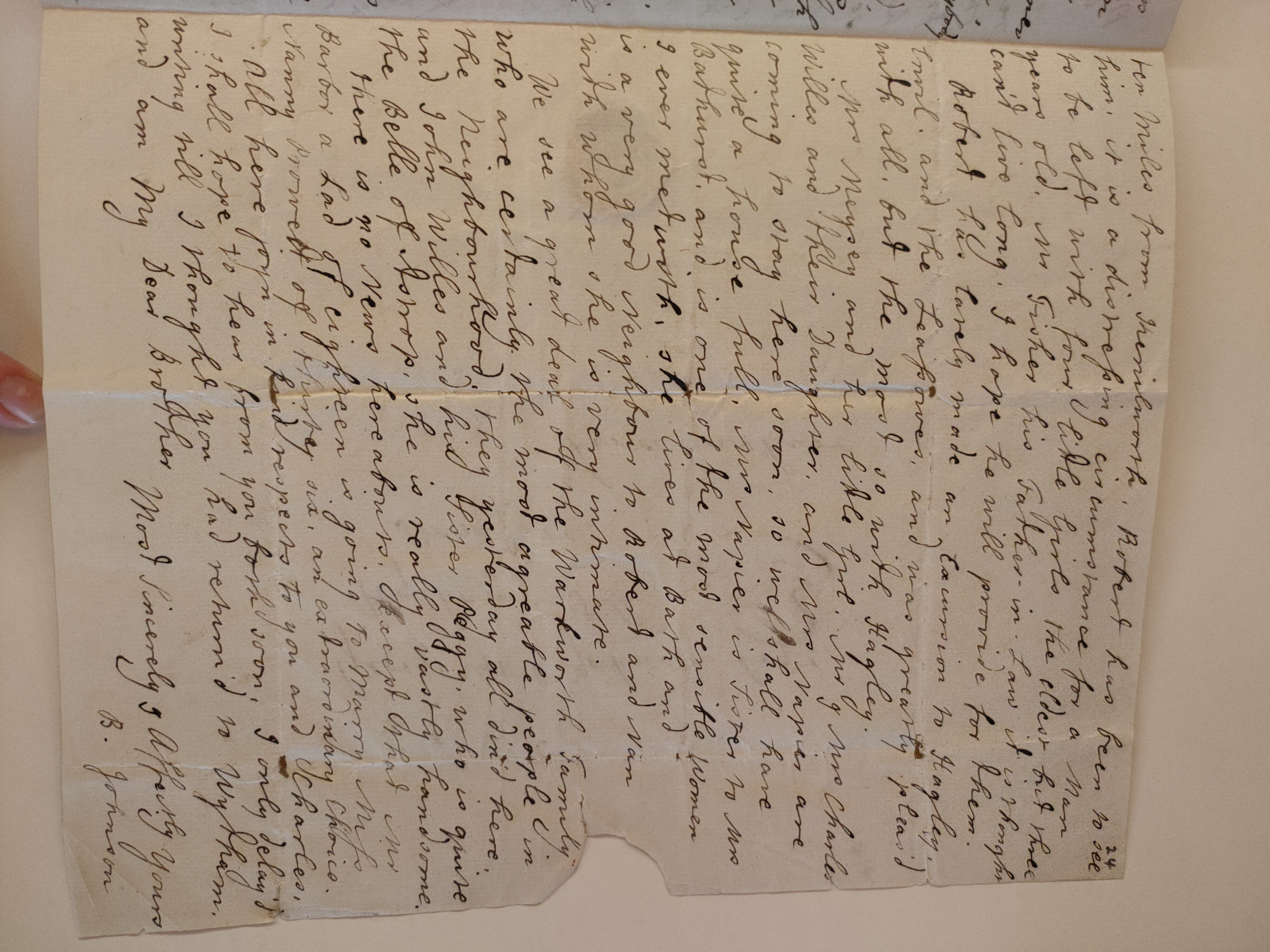 Image #3 of letter: Barbara Johnson to George William Johnson, 13 September 1777