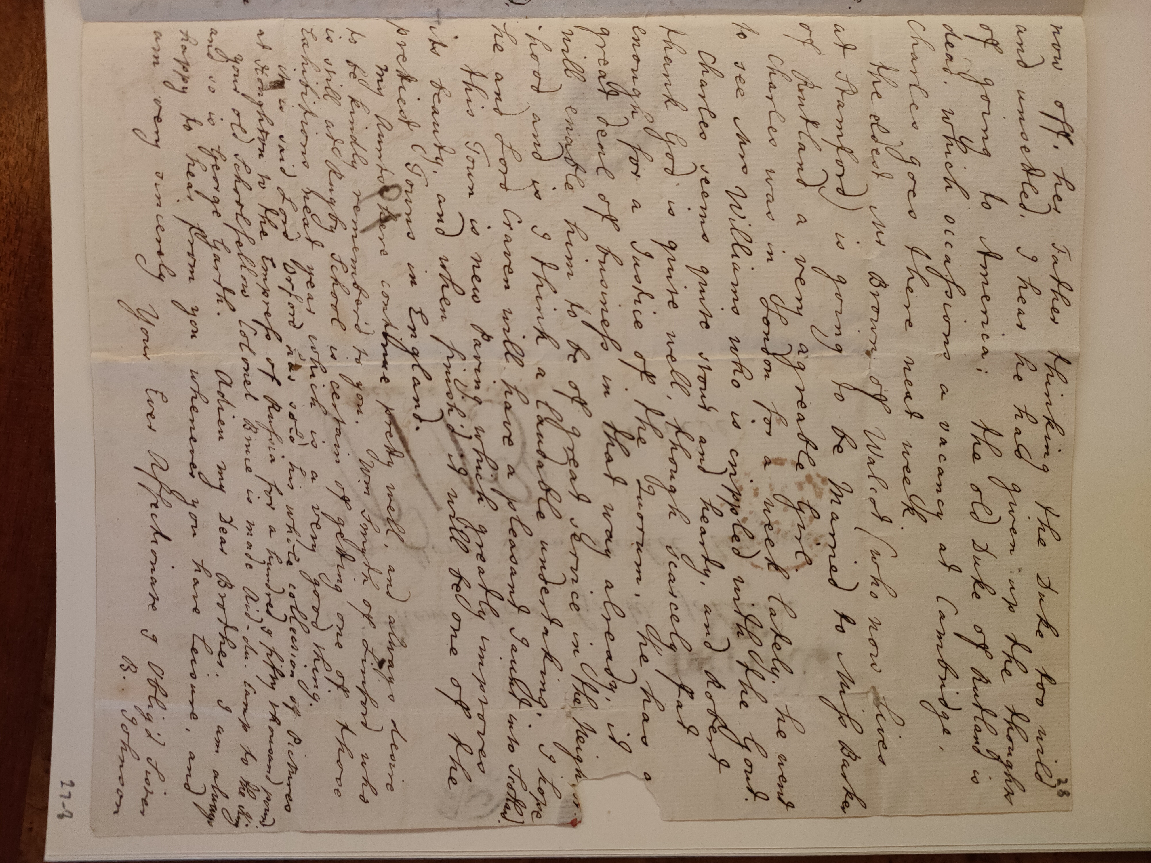 Image #3 of letter: Barbara Johnson to George William Johnson, 26 May 1779