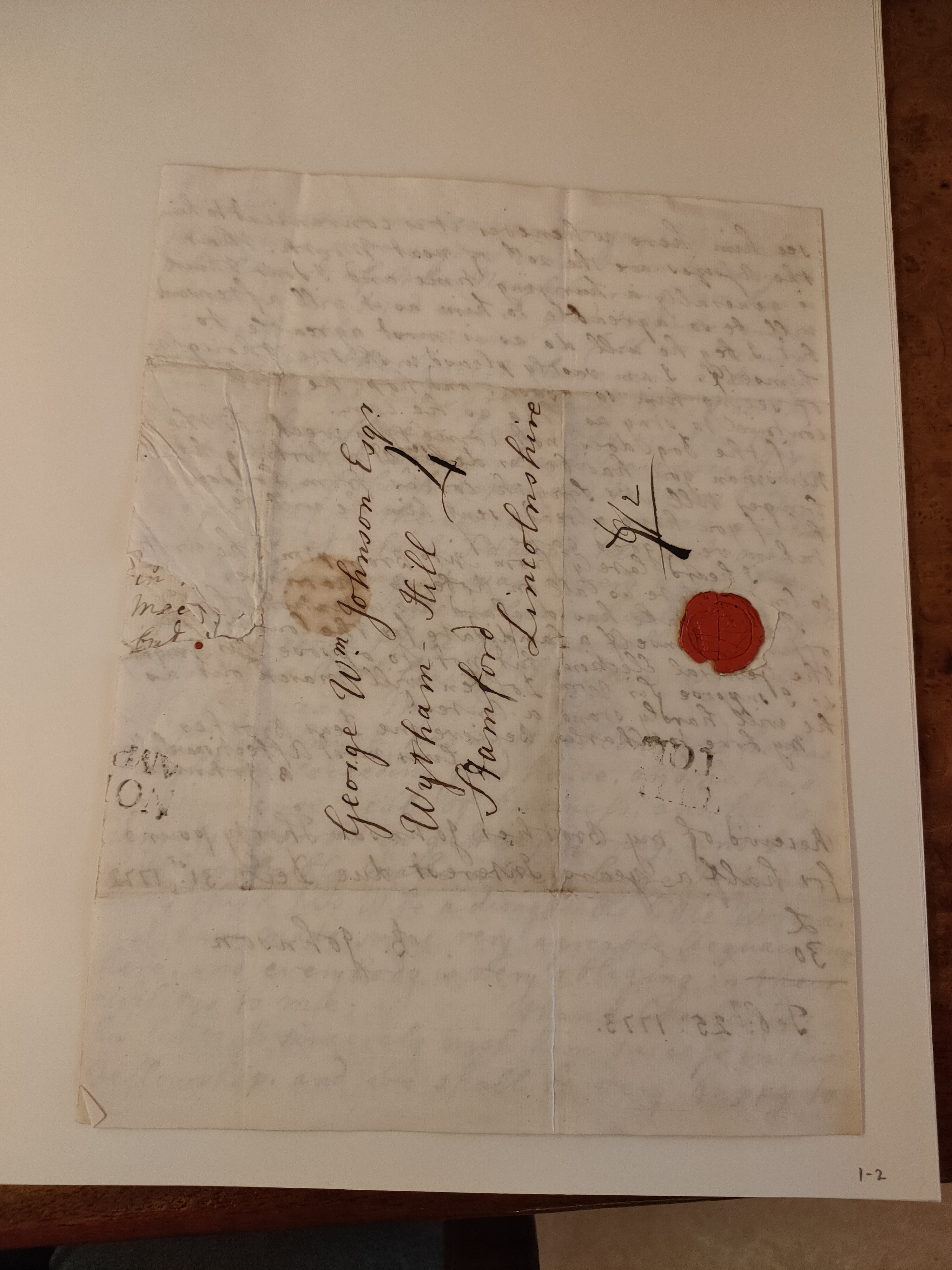 Image #4 of letter: Barbara Johnson to George William Johnson, 25 February 1773
