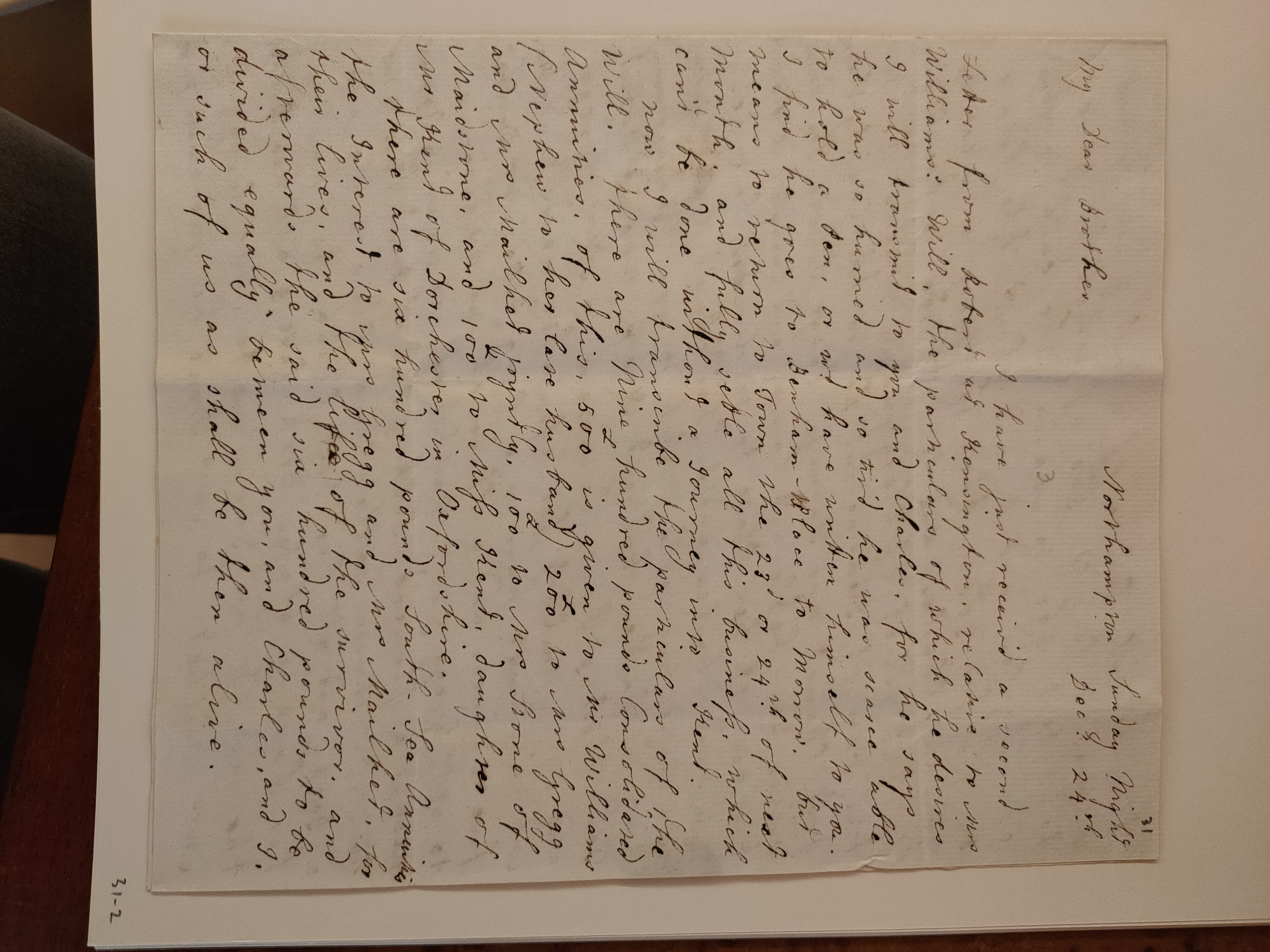Image #1 of letter: Barbara Johnson to George William Johnson, 24 December 1780