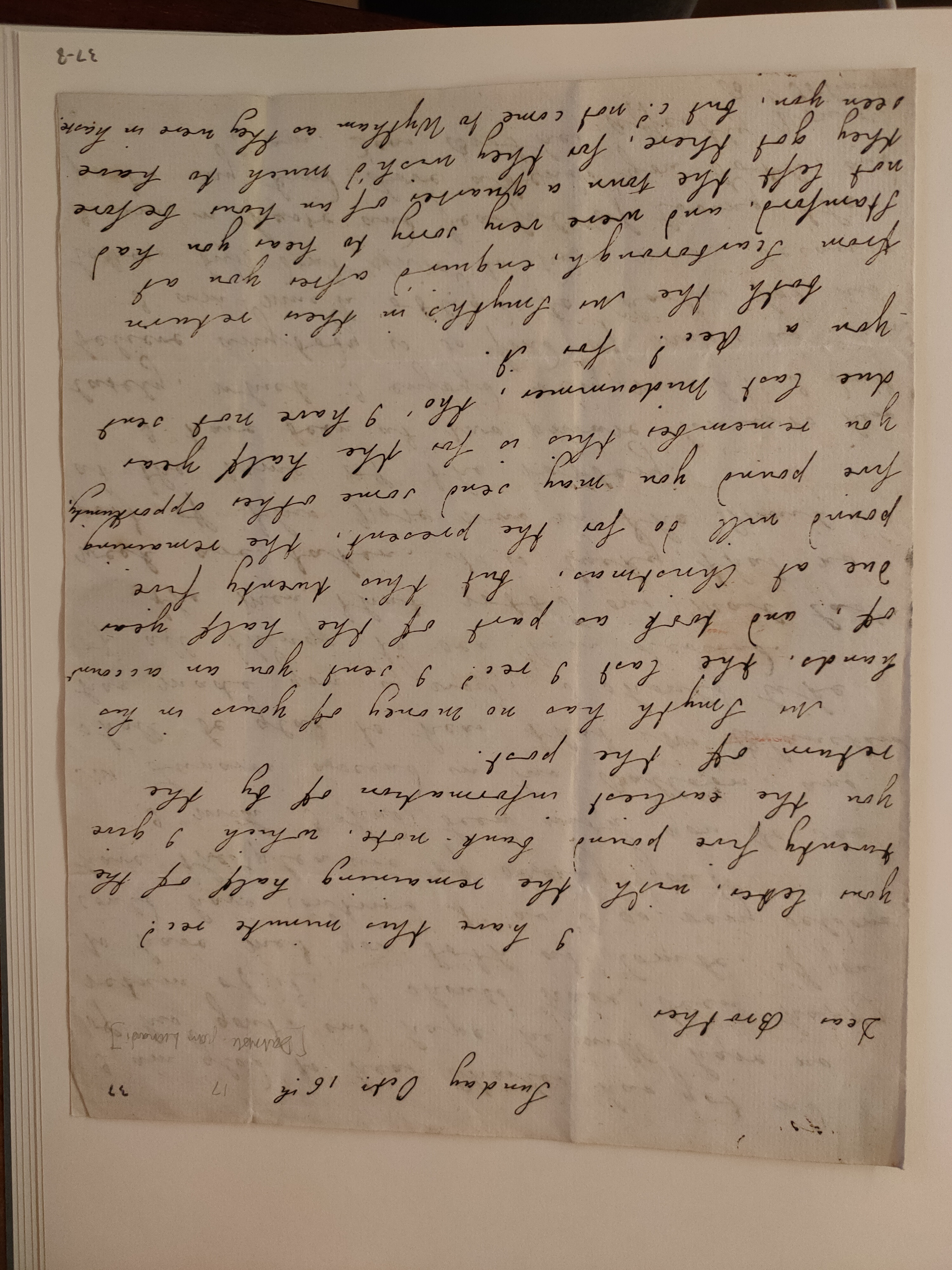 Image #1 of letter: Barbara Johnson to George William Johnson, 16 October 1780