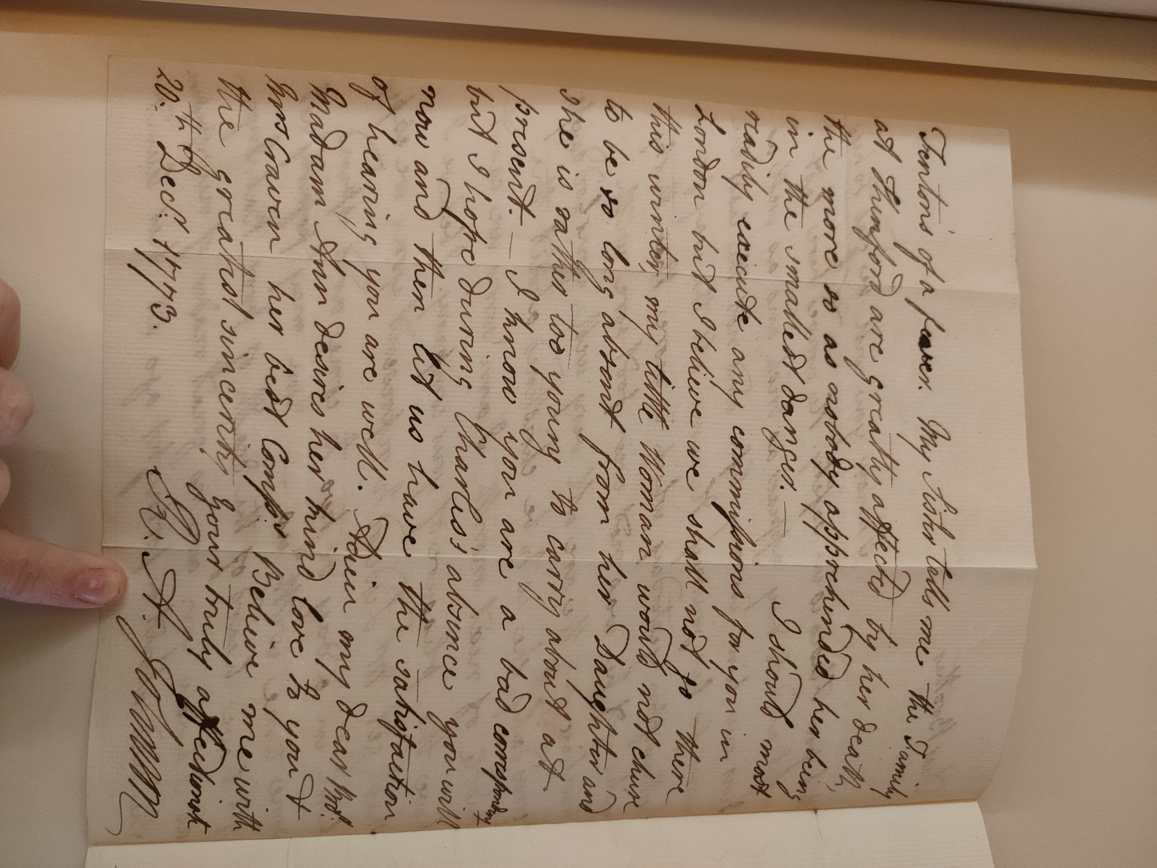Image #2 of letter: Robert Augustus Johnson to George William Johnson, 20 December 1773