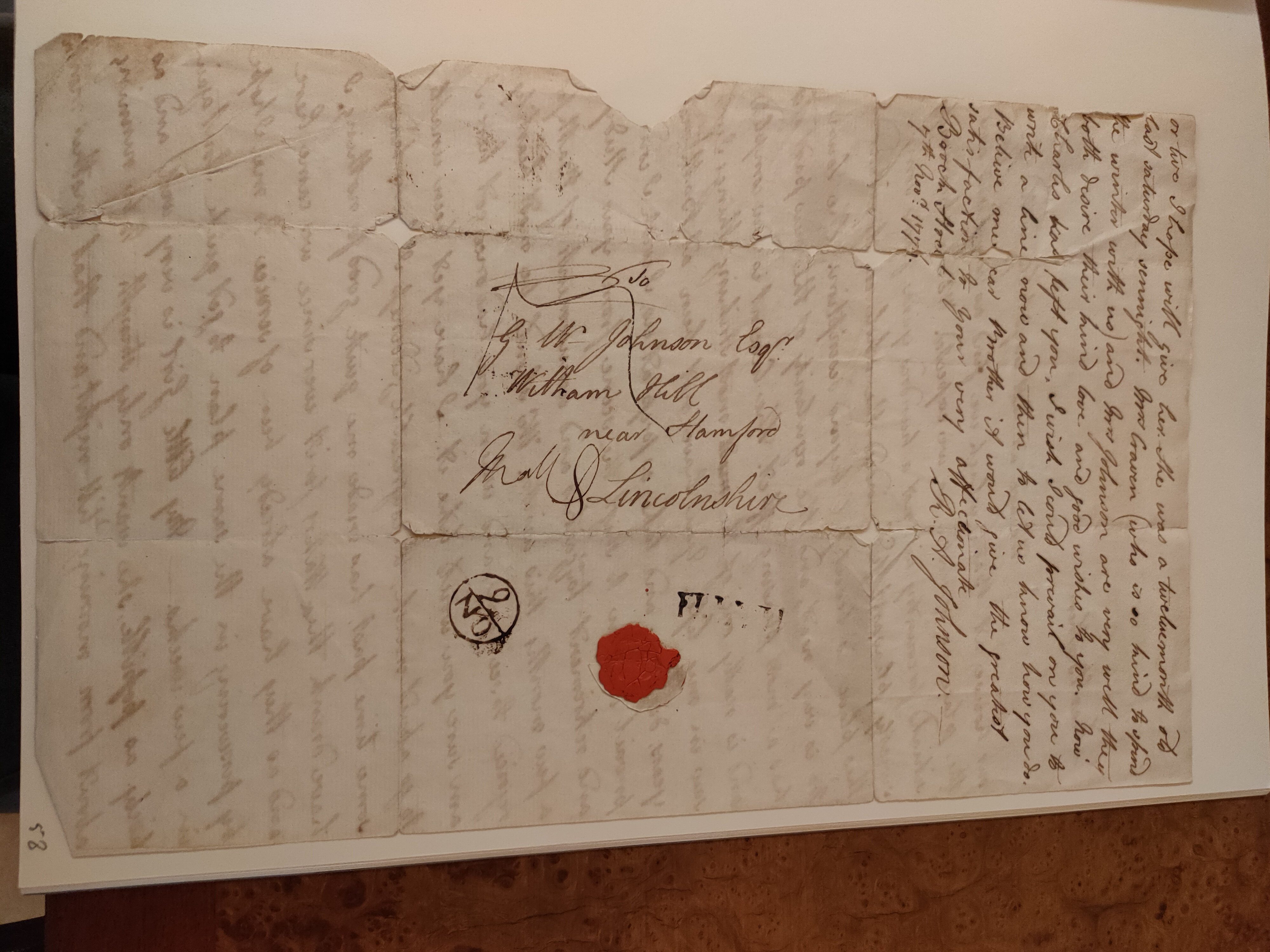 Image #2 of letter: Robert Augustus Johnson to George William Johnson, 7 November 1774