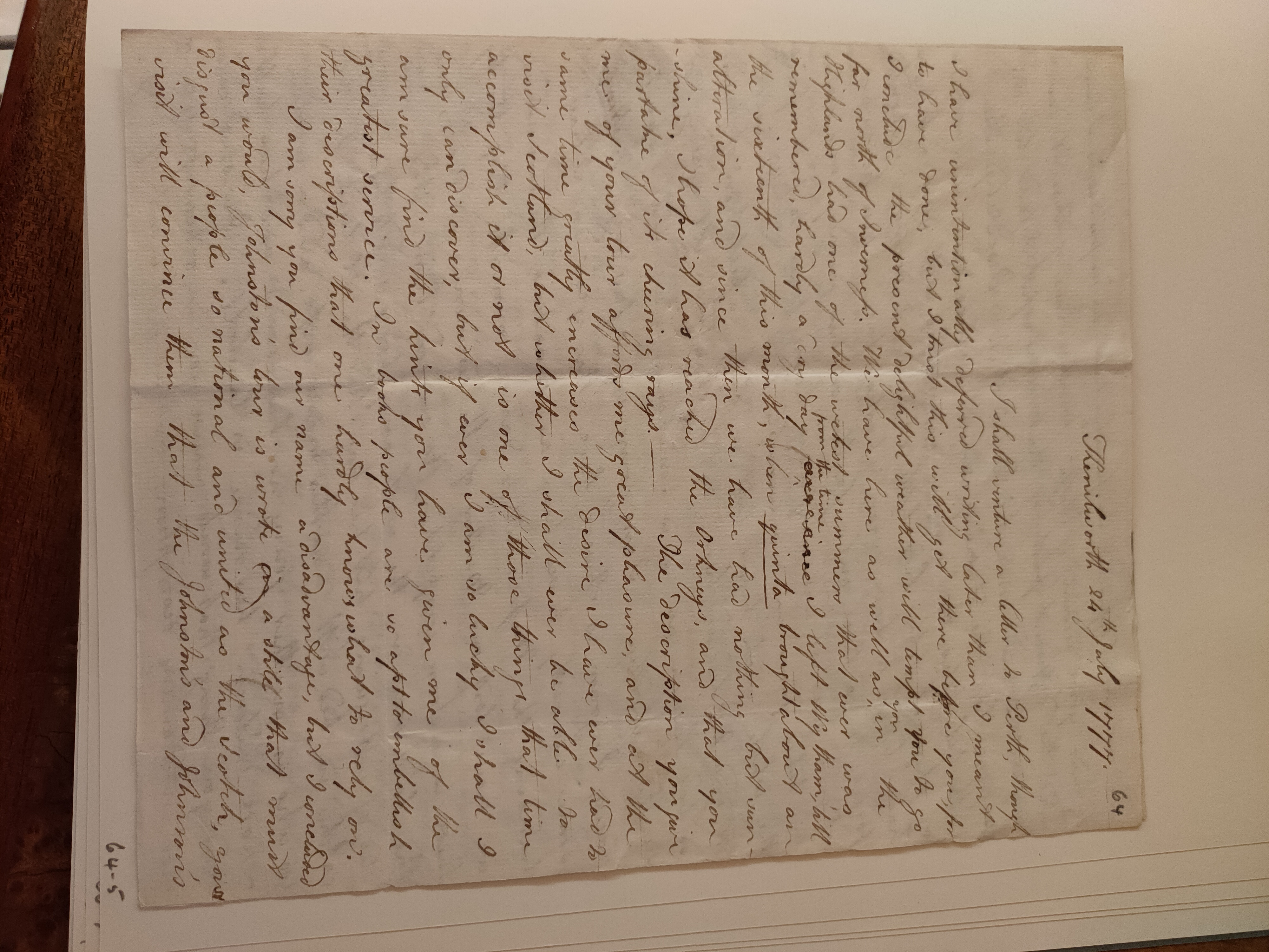 Image #1 of letter: Robert Augustus Johnson to George William Johnson, 24 July 1777