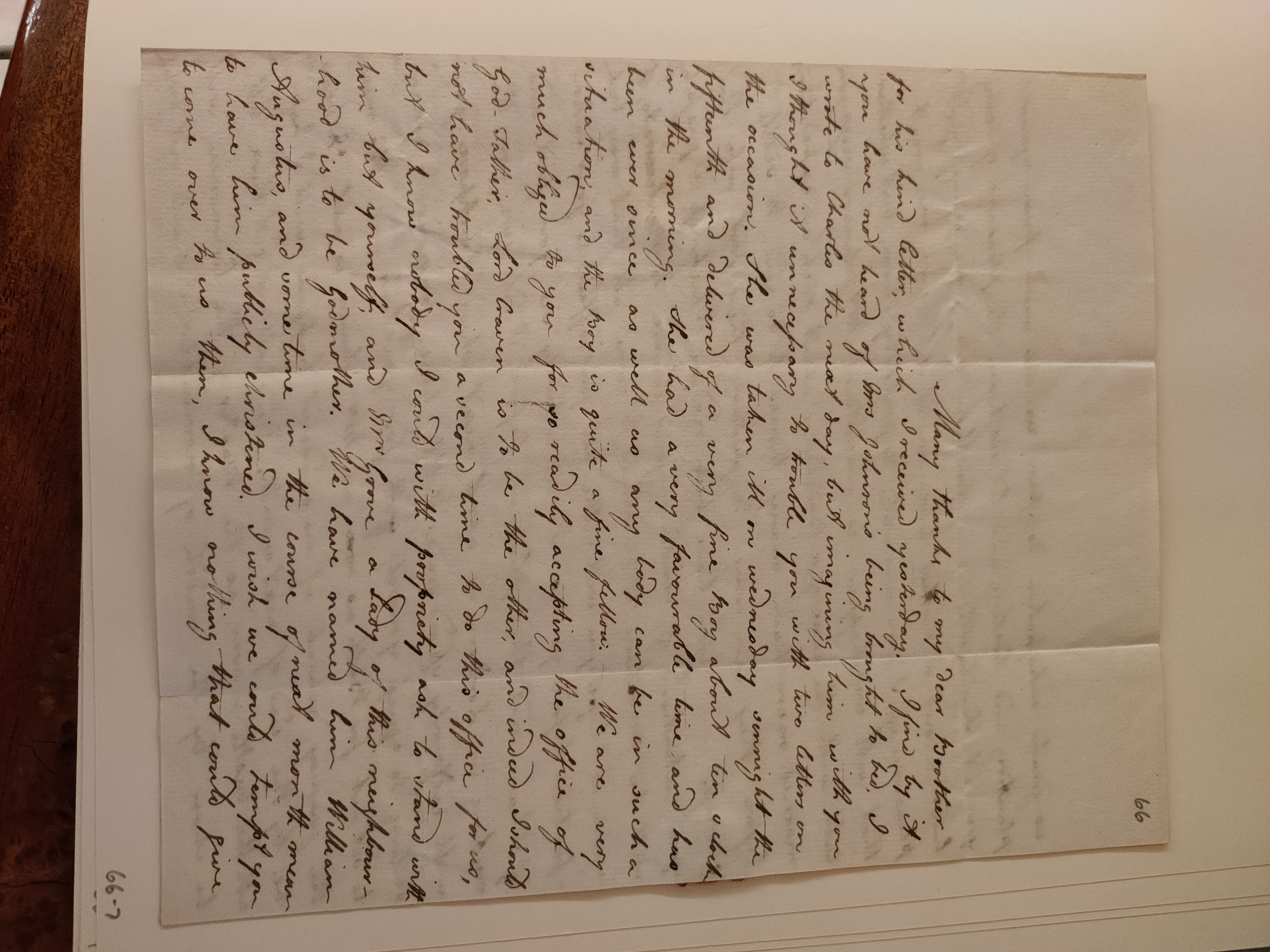 Image #1 of letter: Robert Augustus Johnson to George William Johnson, 27 September