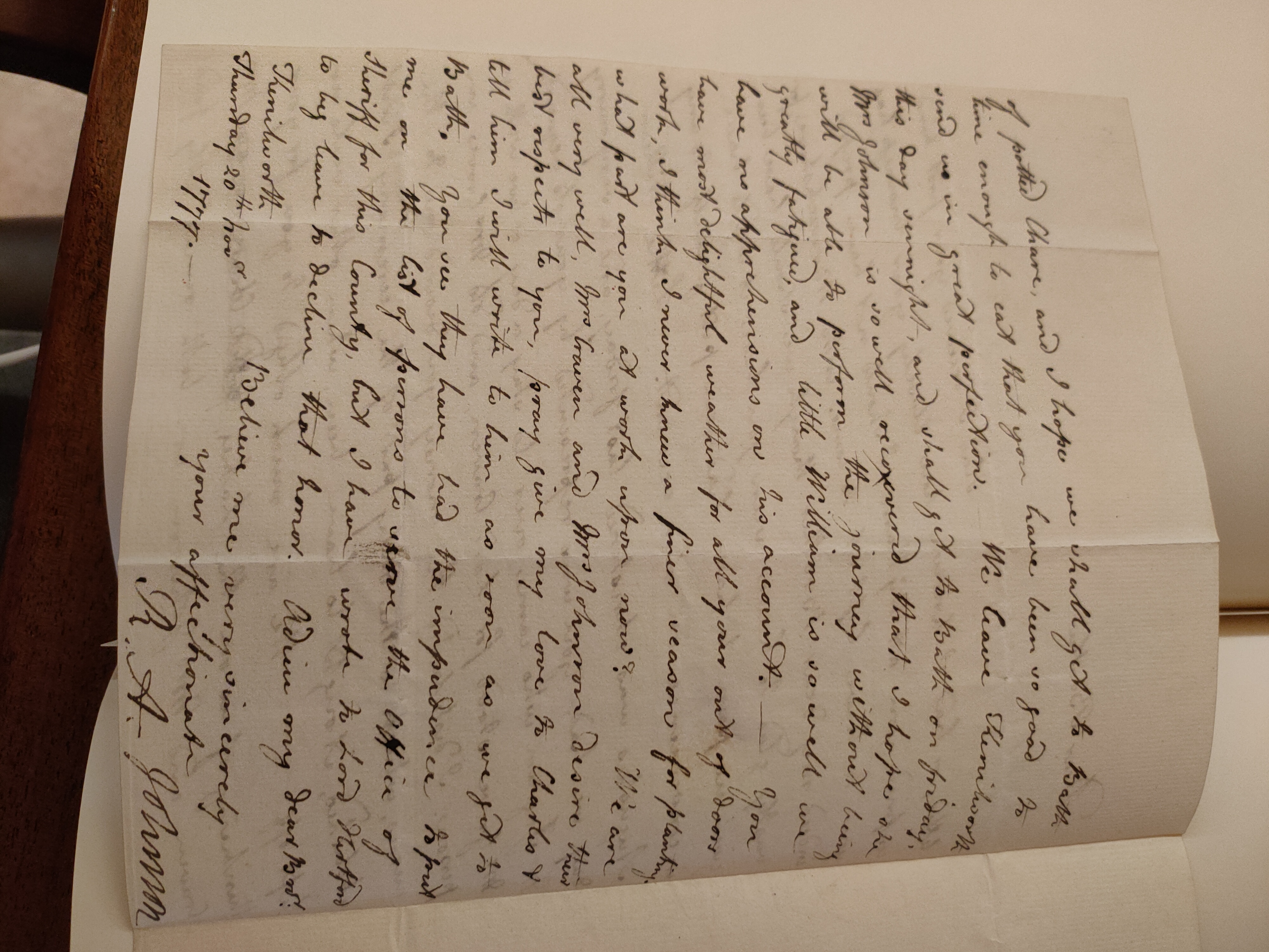 Image #2 of letter: Robert Augustus Johnson to George William Johnson, 20 November 1777