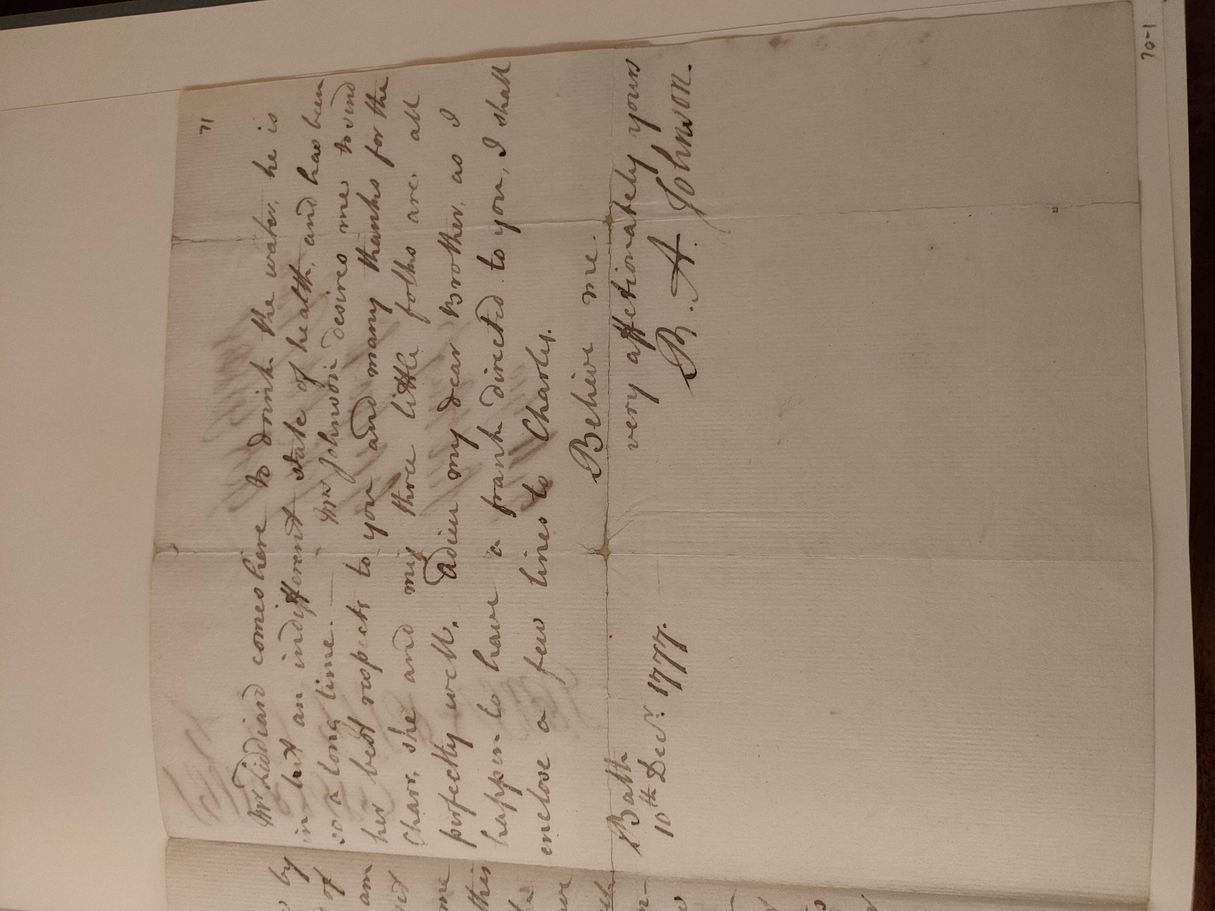 Image #3 of letter: Robert Augustus Johnson to George William Johnson, 10 December 1777