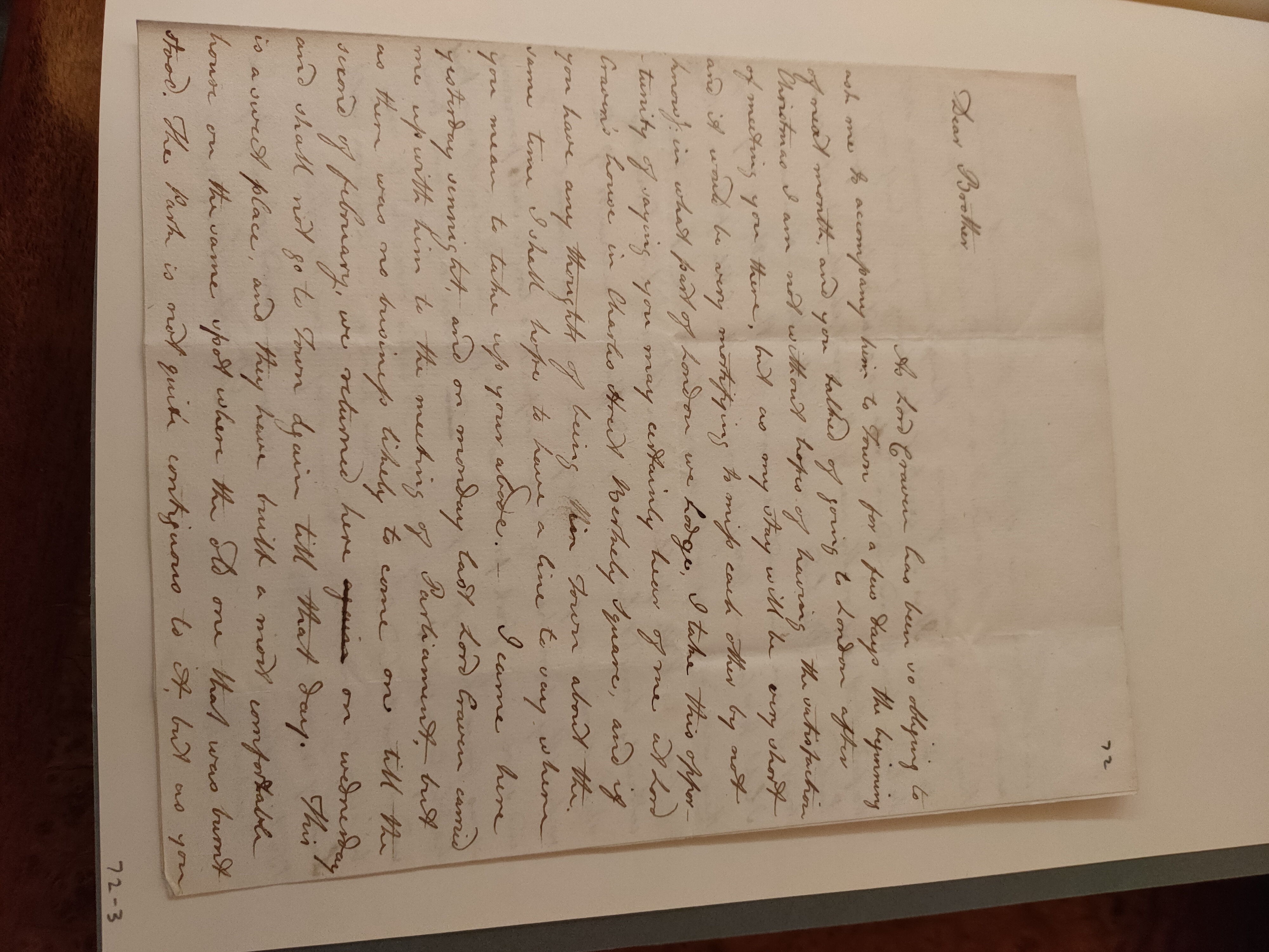 Image #1 of letter: Robert Augustus Johnson to George William Johnson, 25 Jan ?1780