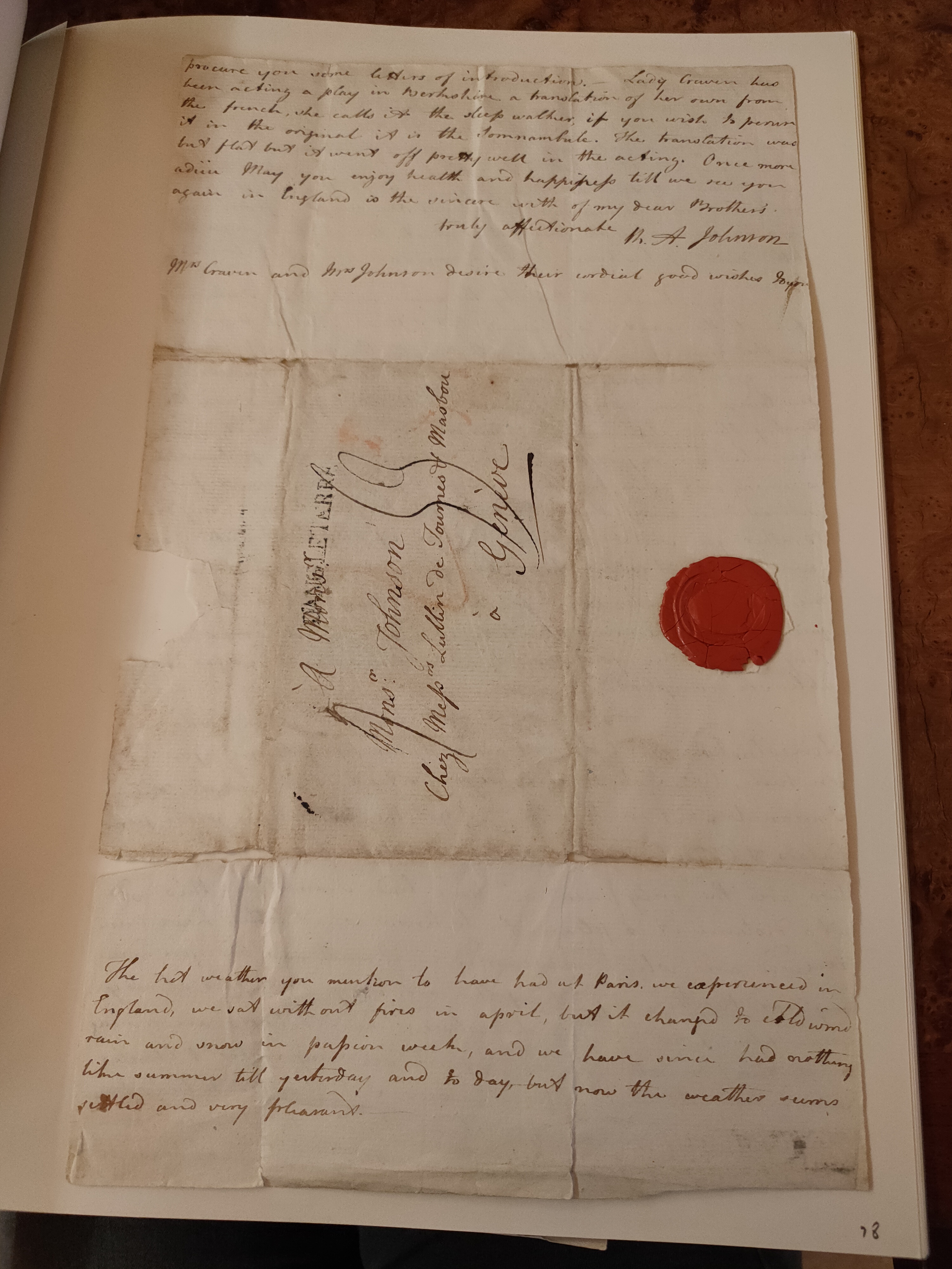 Image #5 of letter: Robert Augustus Johnson to George William Johnson, 26 May 1778