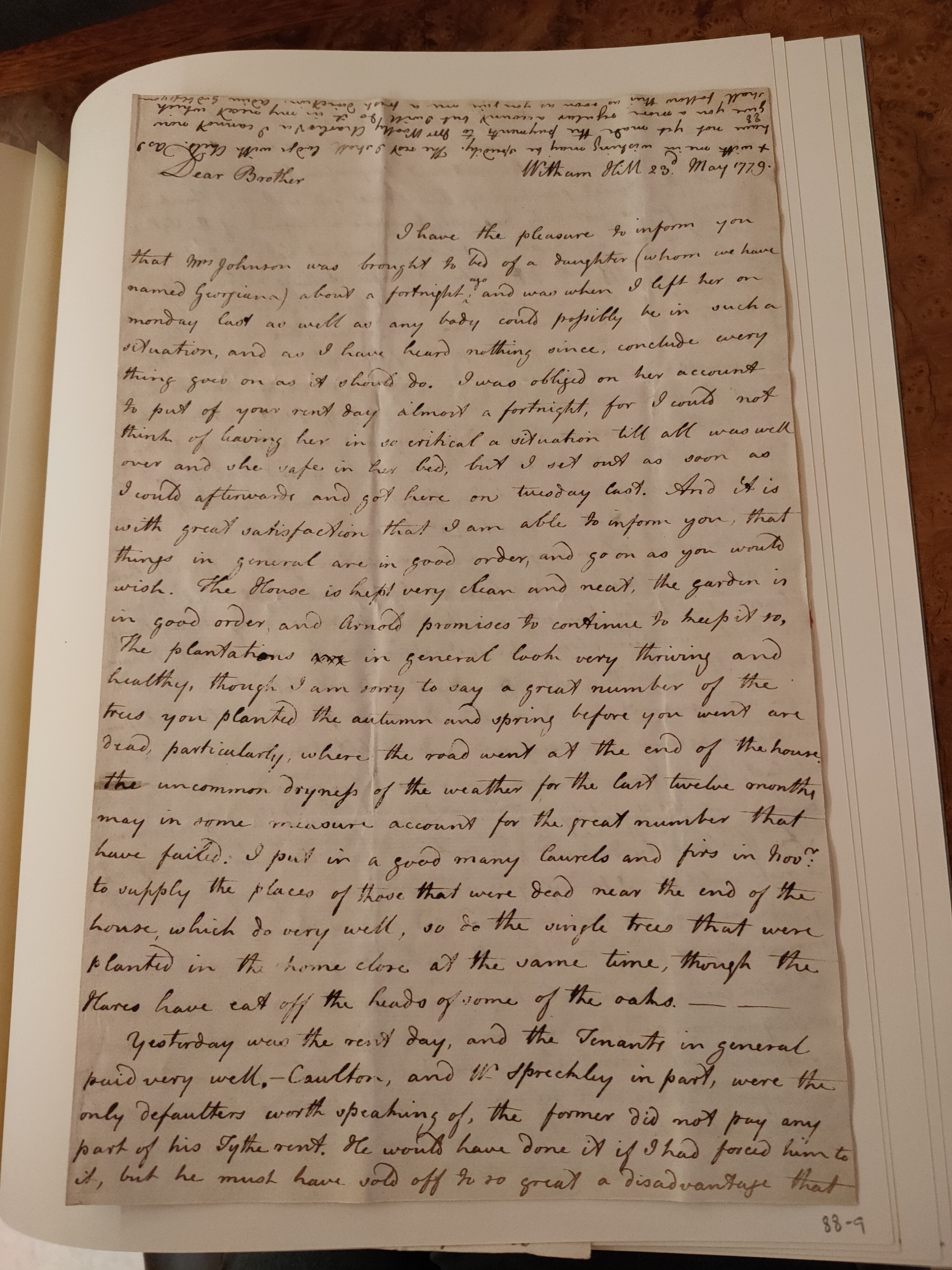 Image #1 of letter: Robert Augustus Johnson to George William Johnson, 23 May 1779