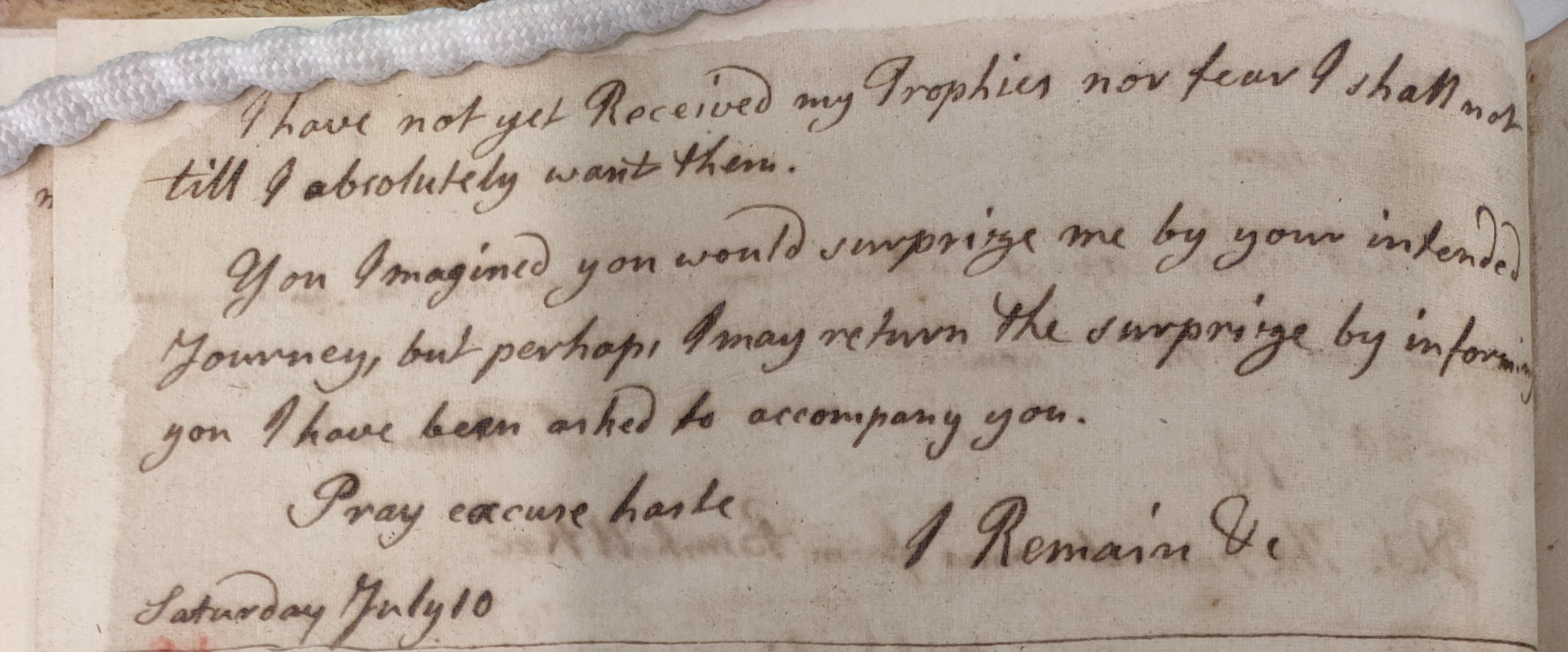 Image #2 of letter: Edward Baker to Polly Dix, 10 July [?]