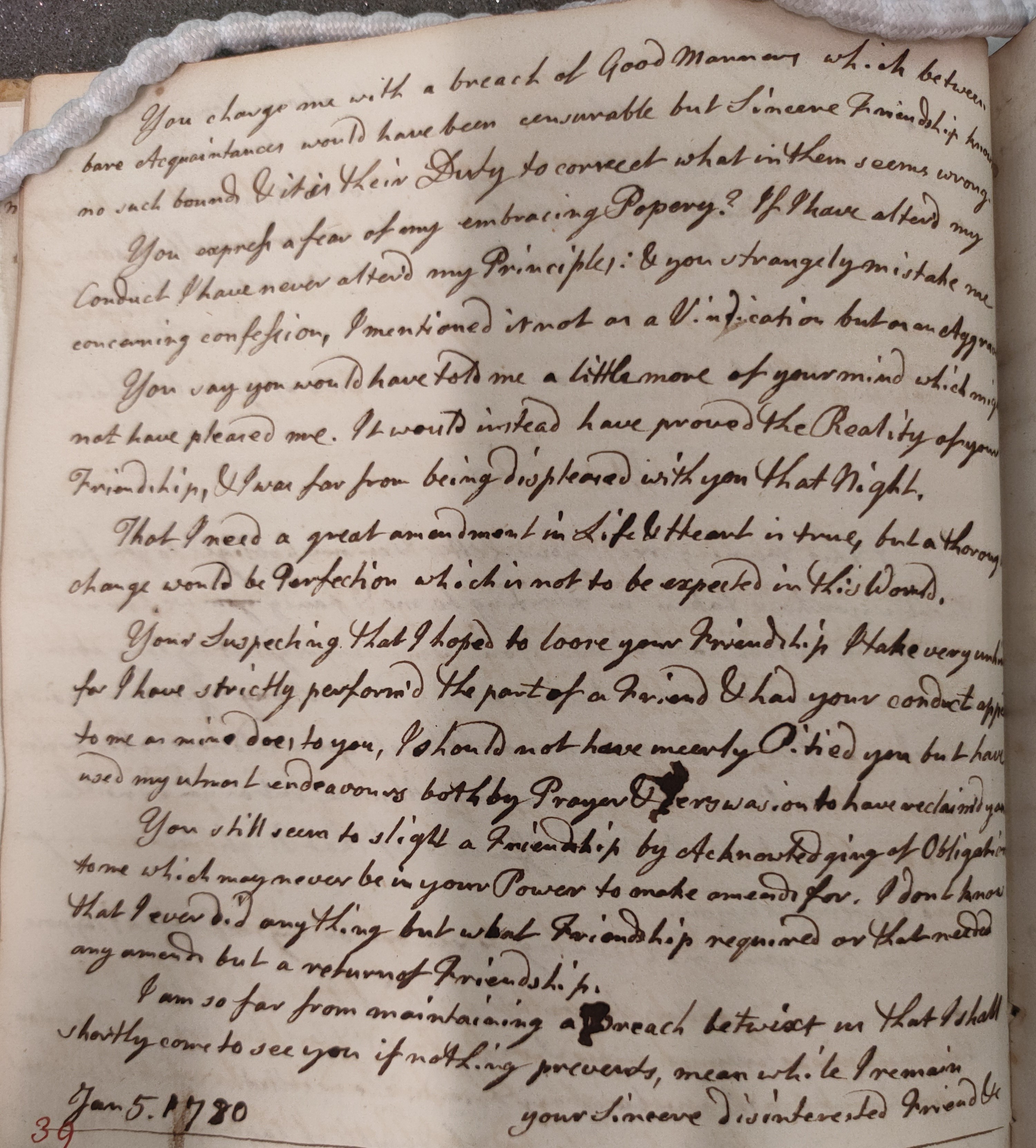Image #2 of letter: Edward Baker to Polly Dix, 5 January 1780