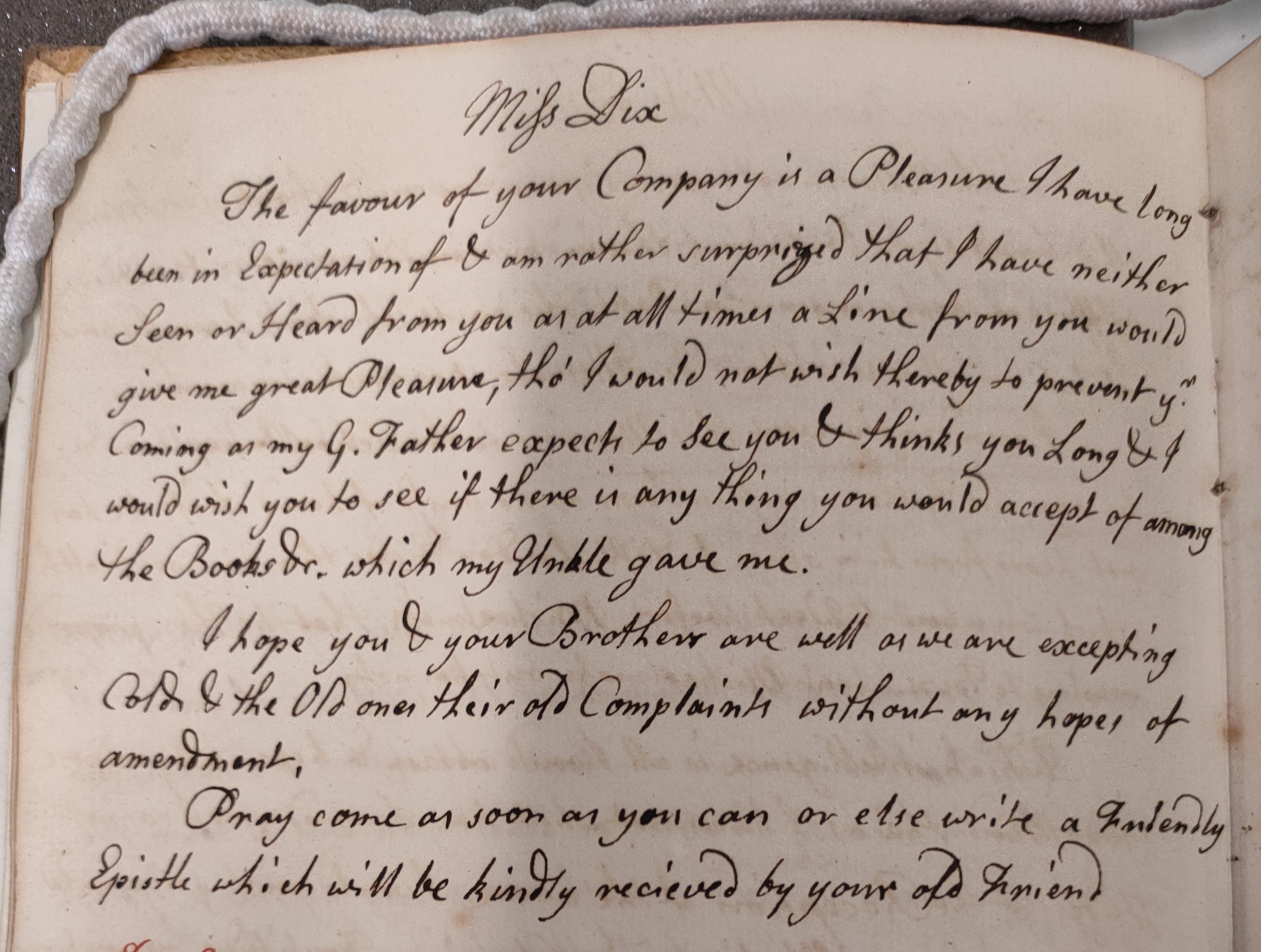 Image #1 of letter: Edward Baker to Polly Dix, n.d.