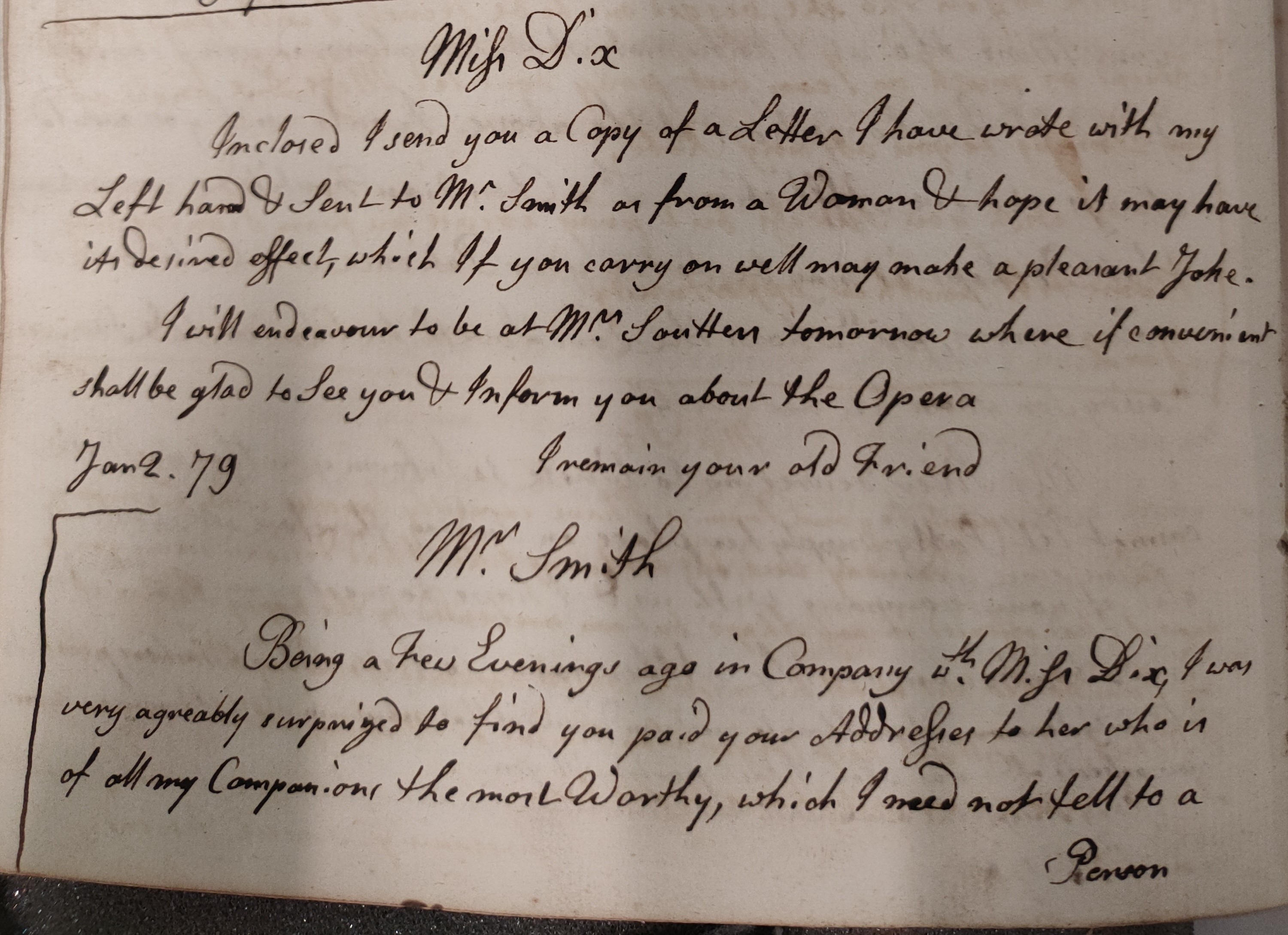 Image #1 of letter: Edward Baker to Polly Dix, 2 January 1779