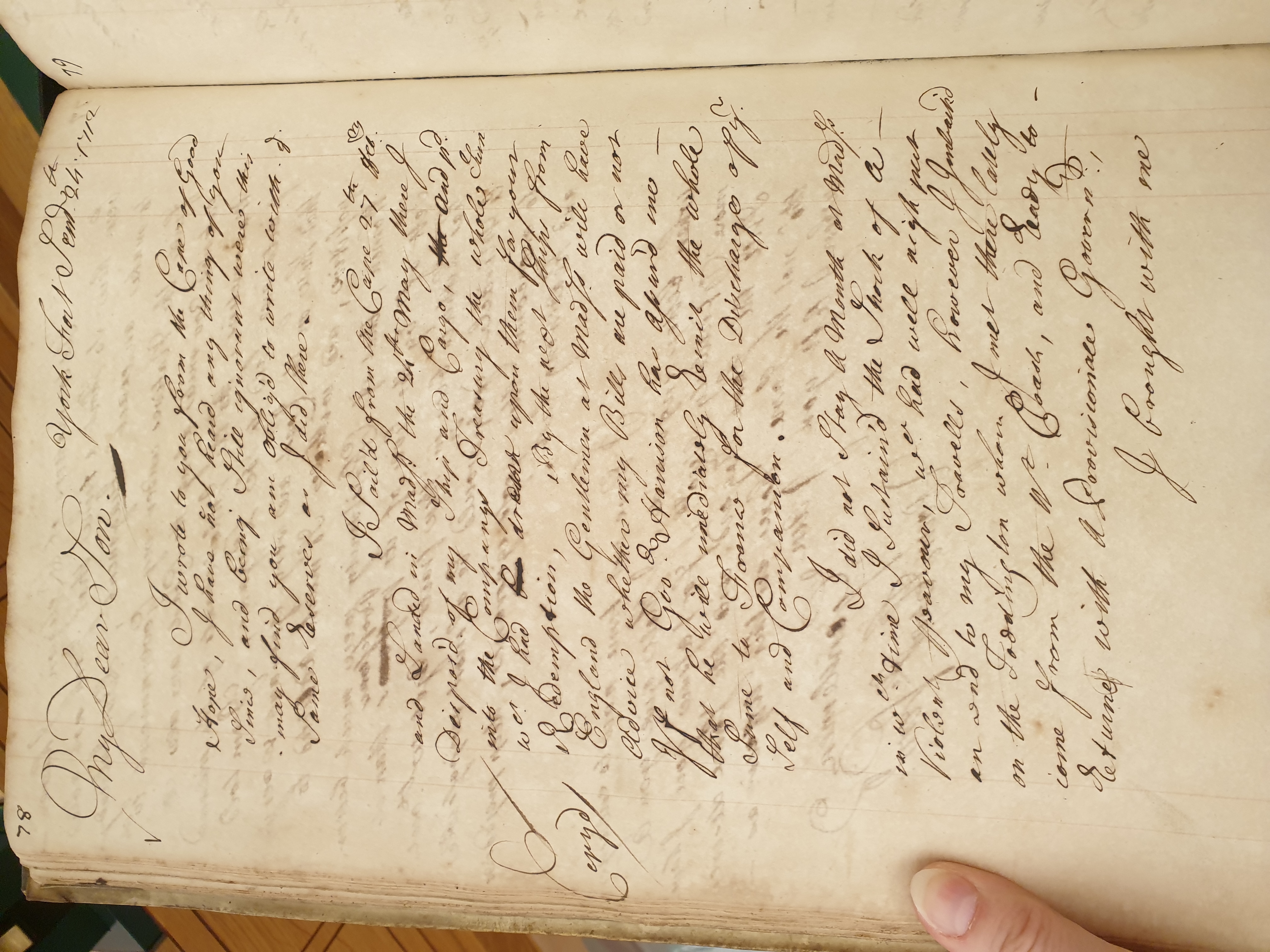 Image #1 of letter: Joseph Collet to his son, 24 September 1714