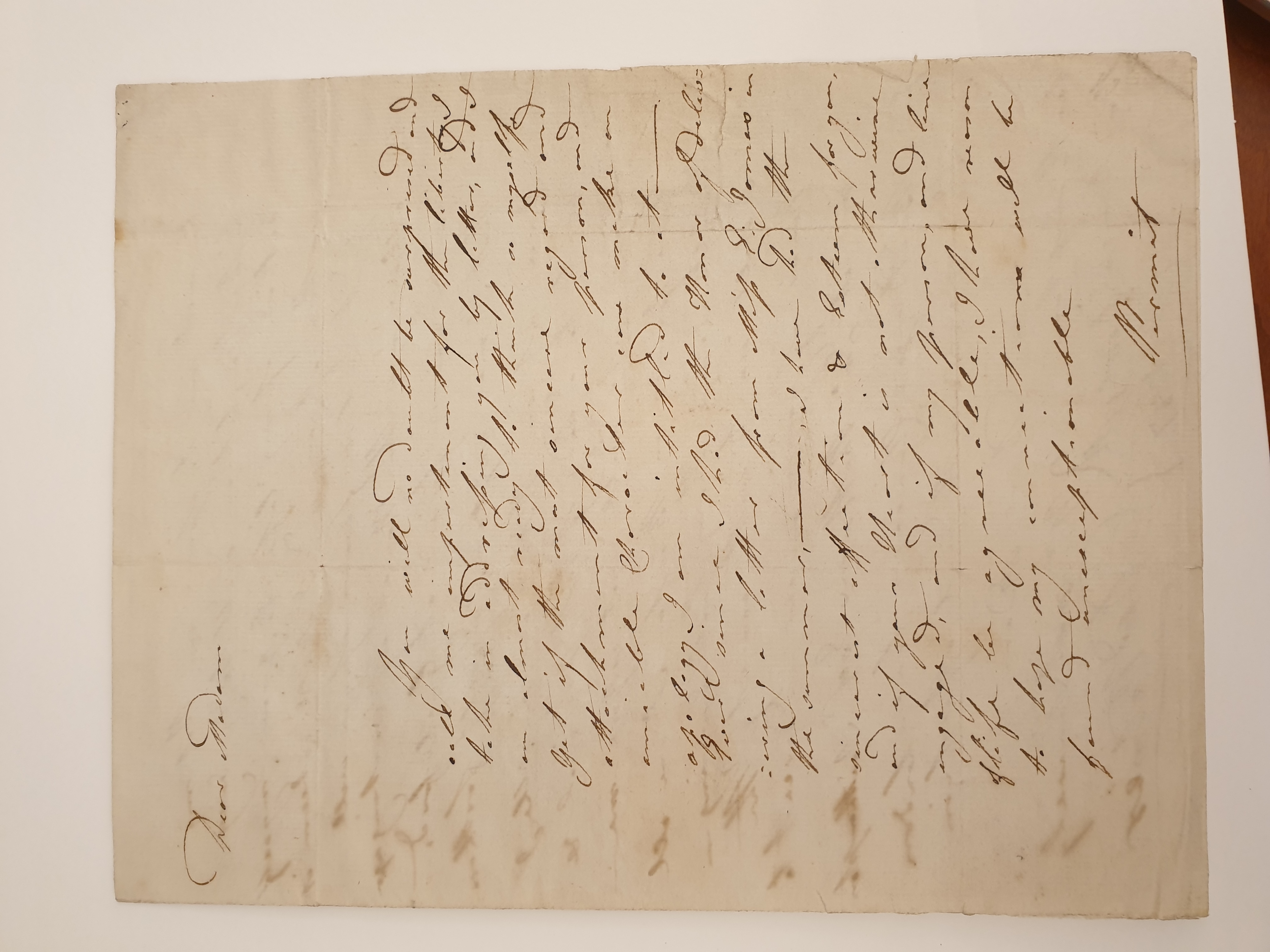 Image #1 of letter: David Palmer to Ann Heatley, 18 December 1787