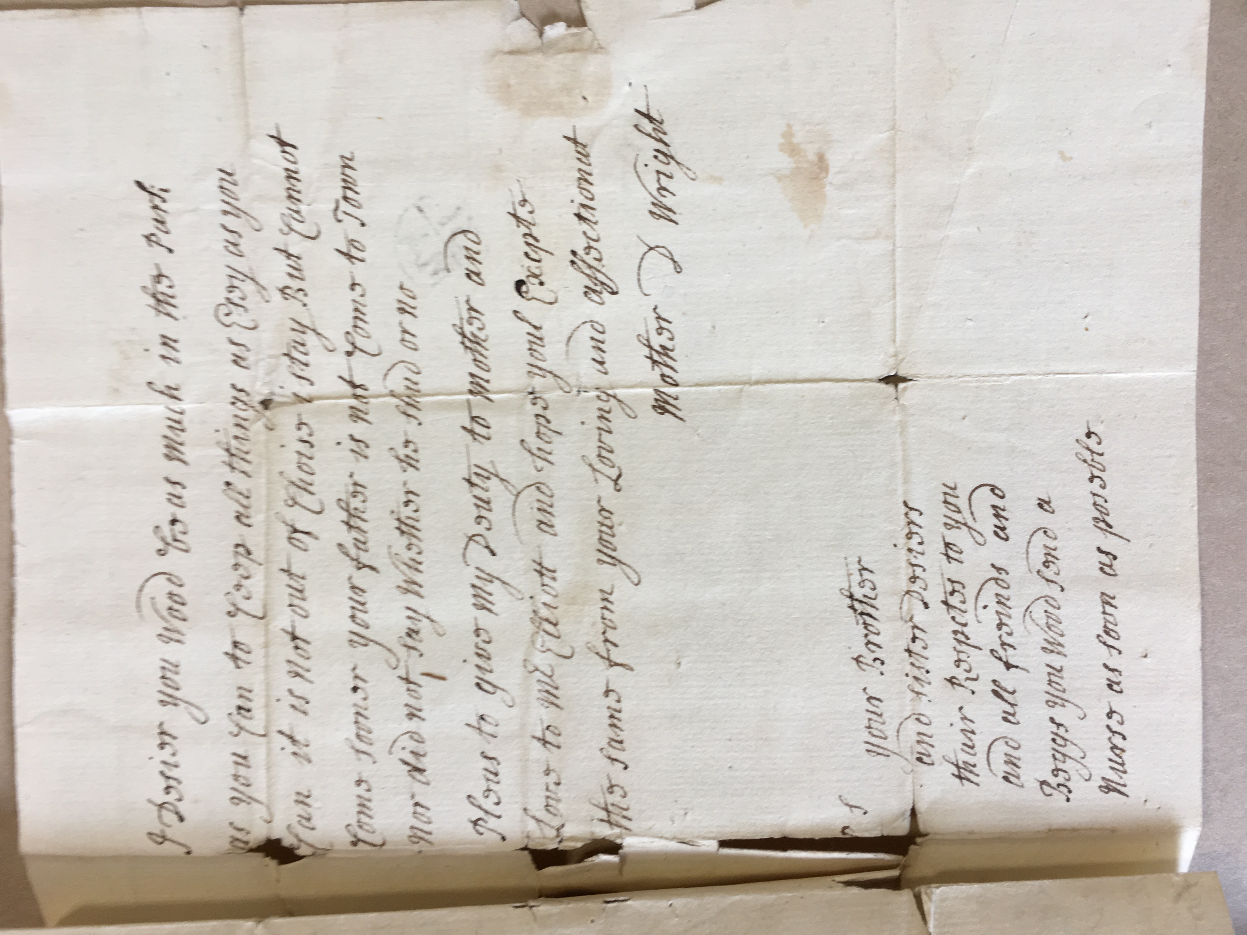 Image #2 of letter: Dorothy Wright to Catherine Elliott, 31 May 1746