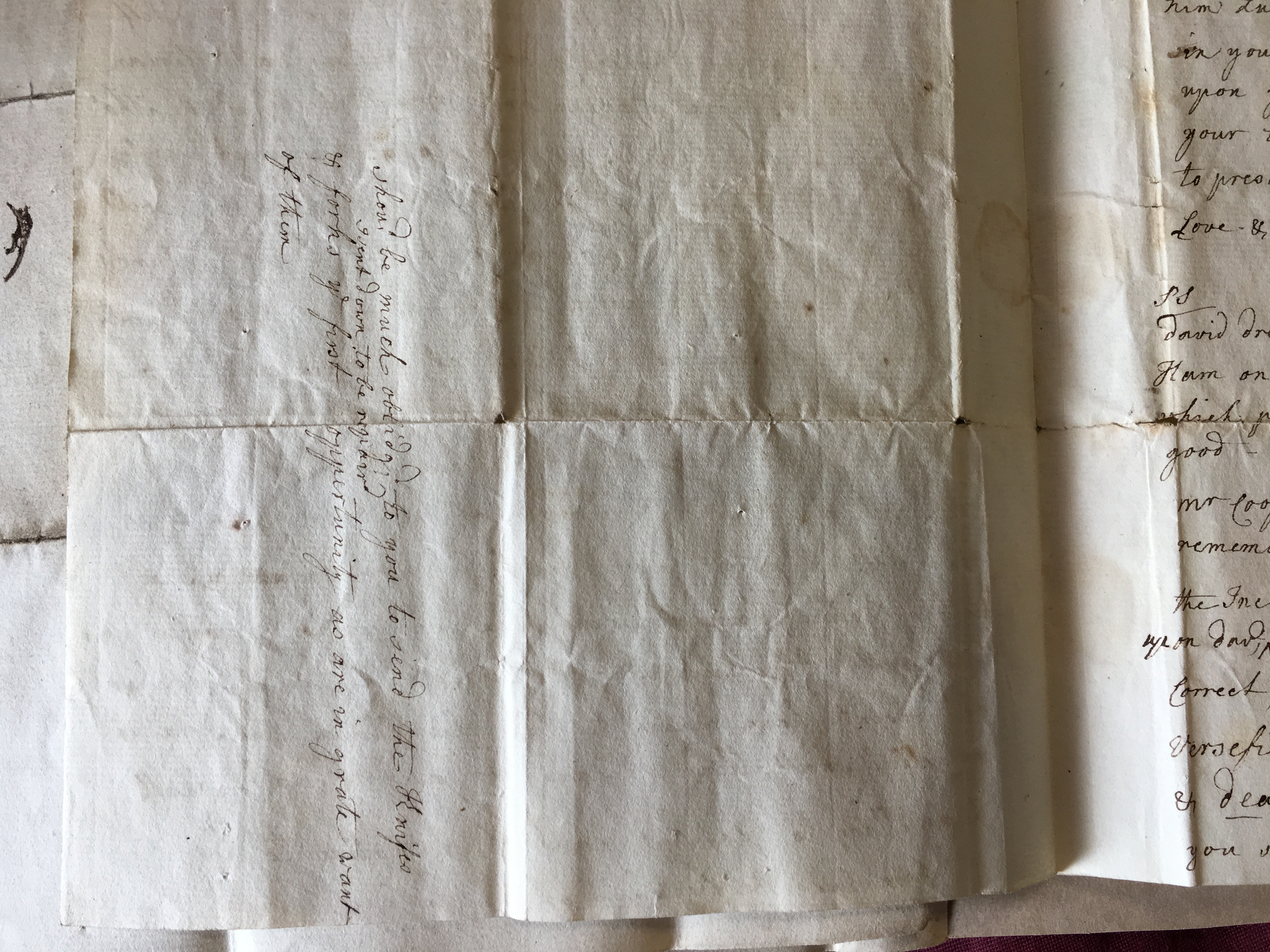 Image #3 of letter: Rebecca Cooper to Catherine Elliott, 18 November 1777