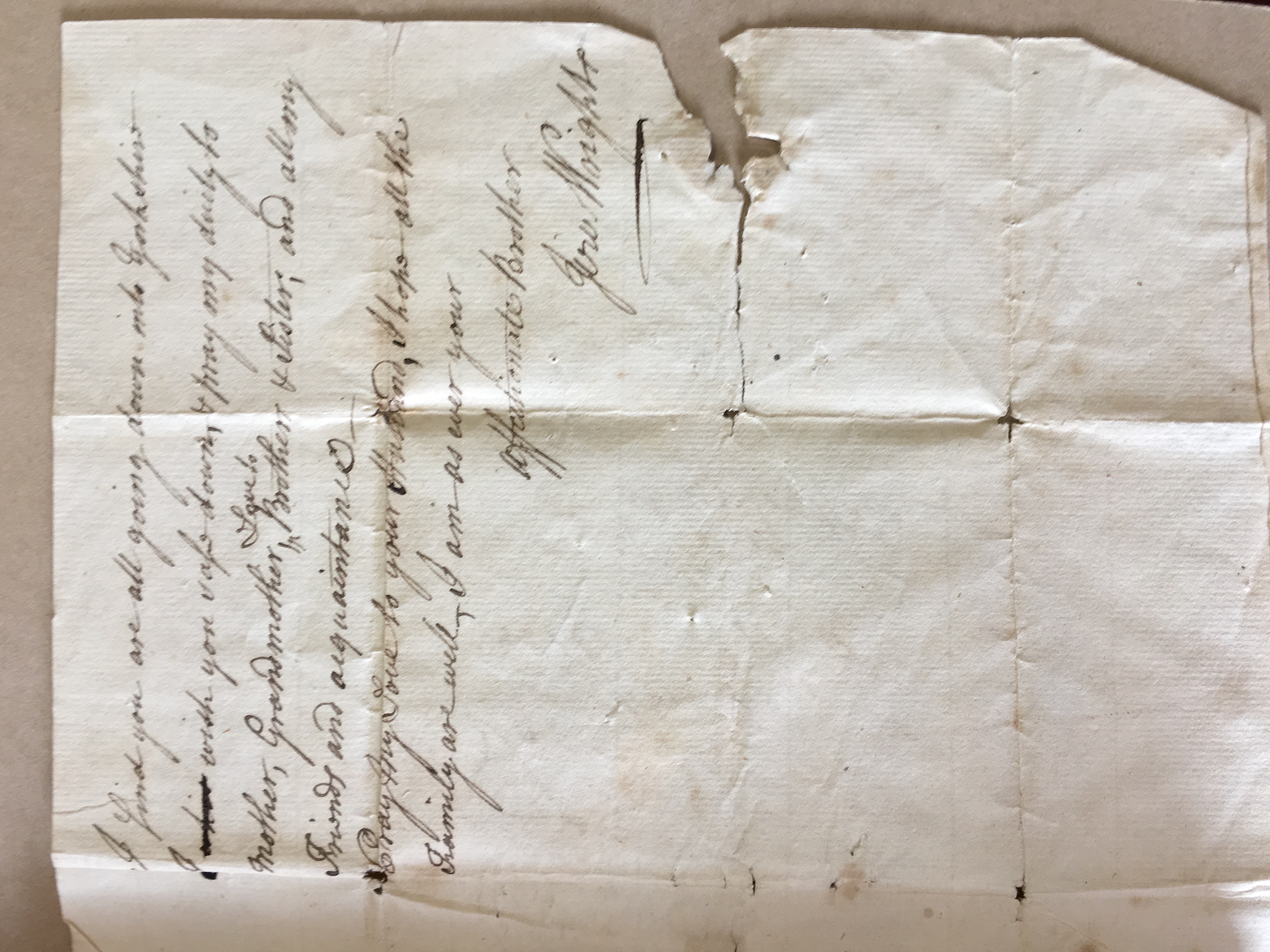 Image #2 of letter: Jervas Wright to Catherine Elliott, 26 August