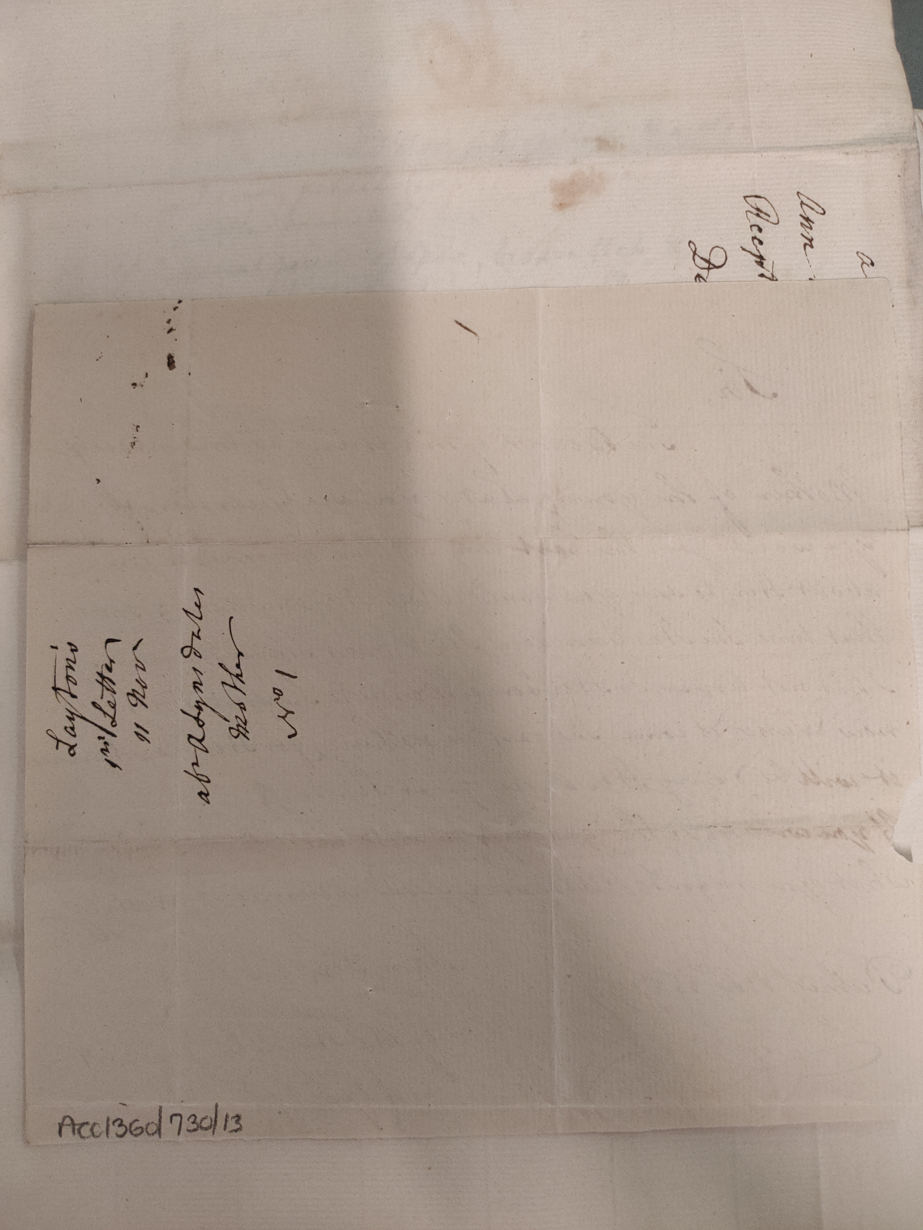 Image #2 of letter: William Layton to [?Executors of Dr John Taylour’s will], 11 November 1799