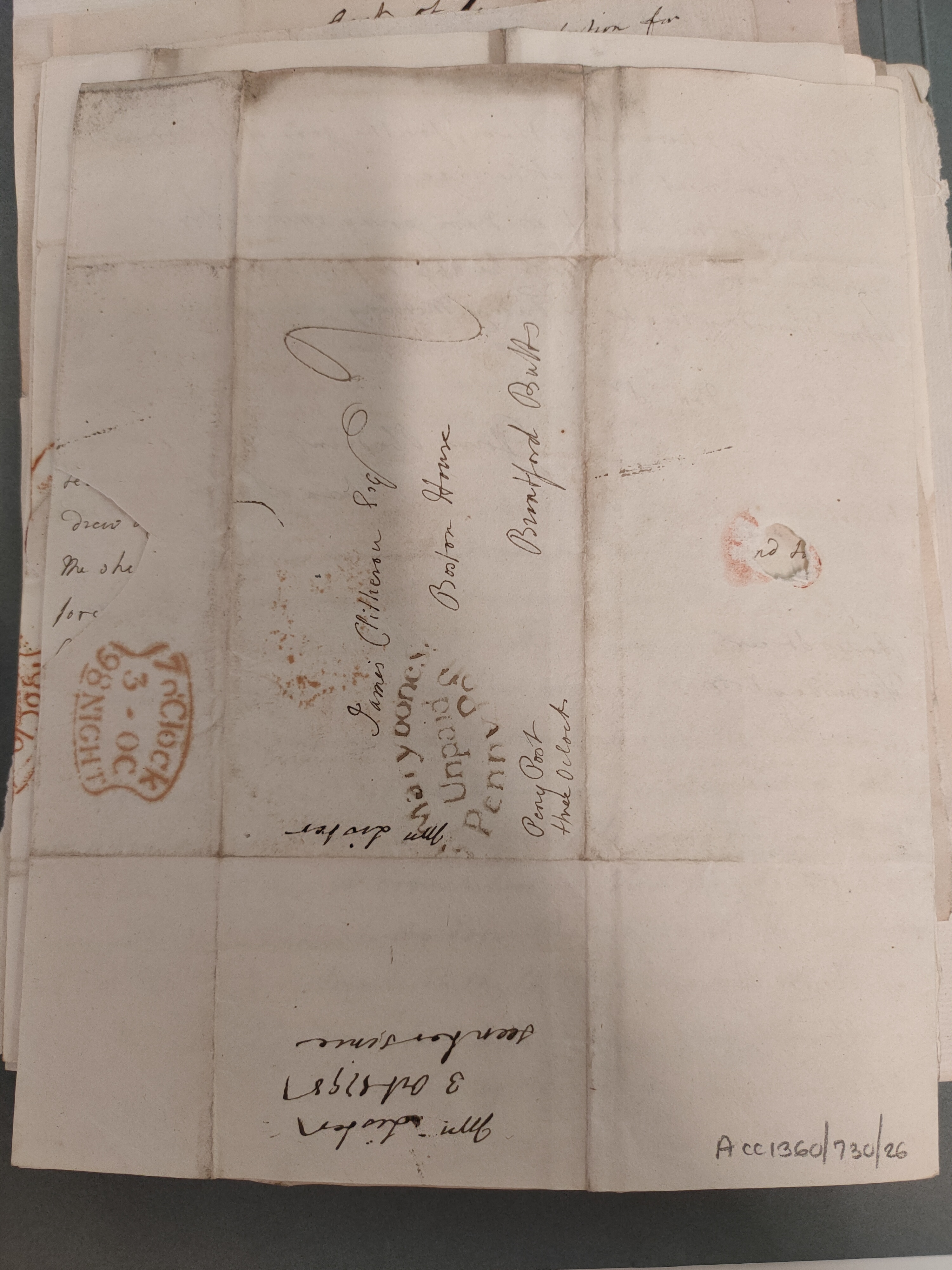Image #4 of letter: Elizabeth Lister to James Clitherow Esq,  3 October 1798
