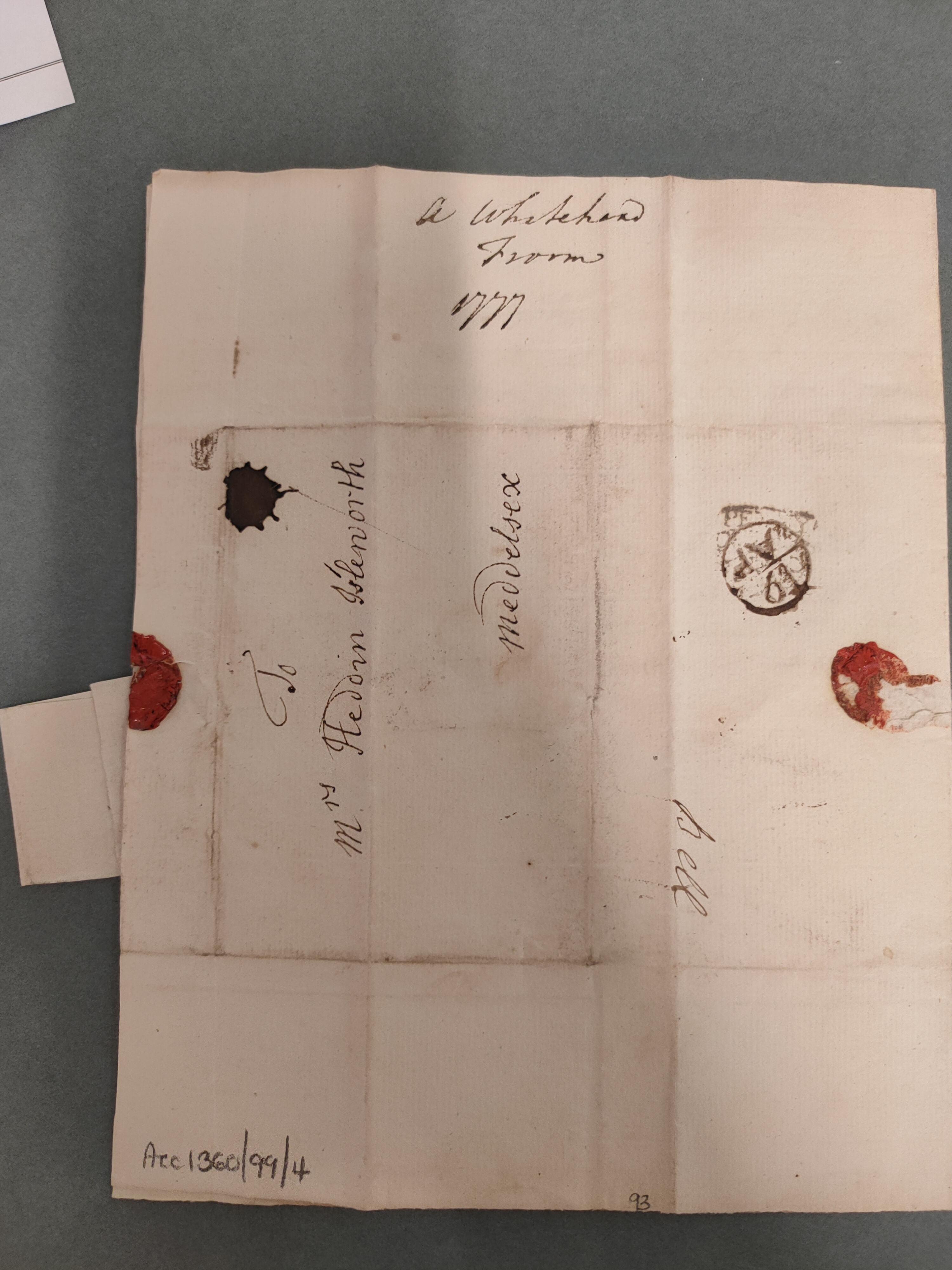 Image #3 of letter: Ann Whitehead to Martha Heddin, 17 April 1777