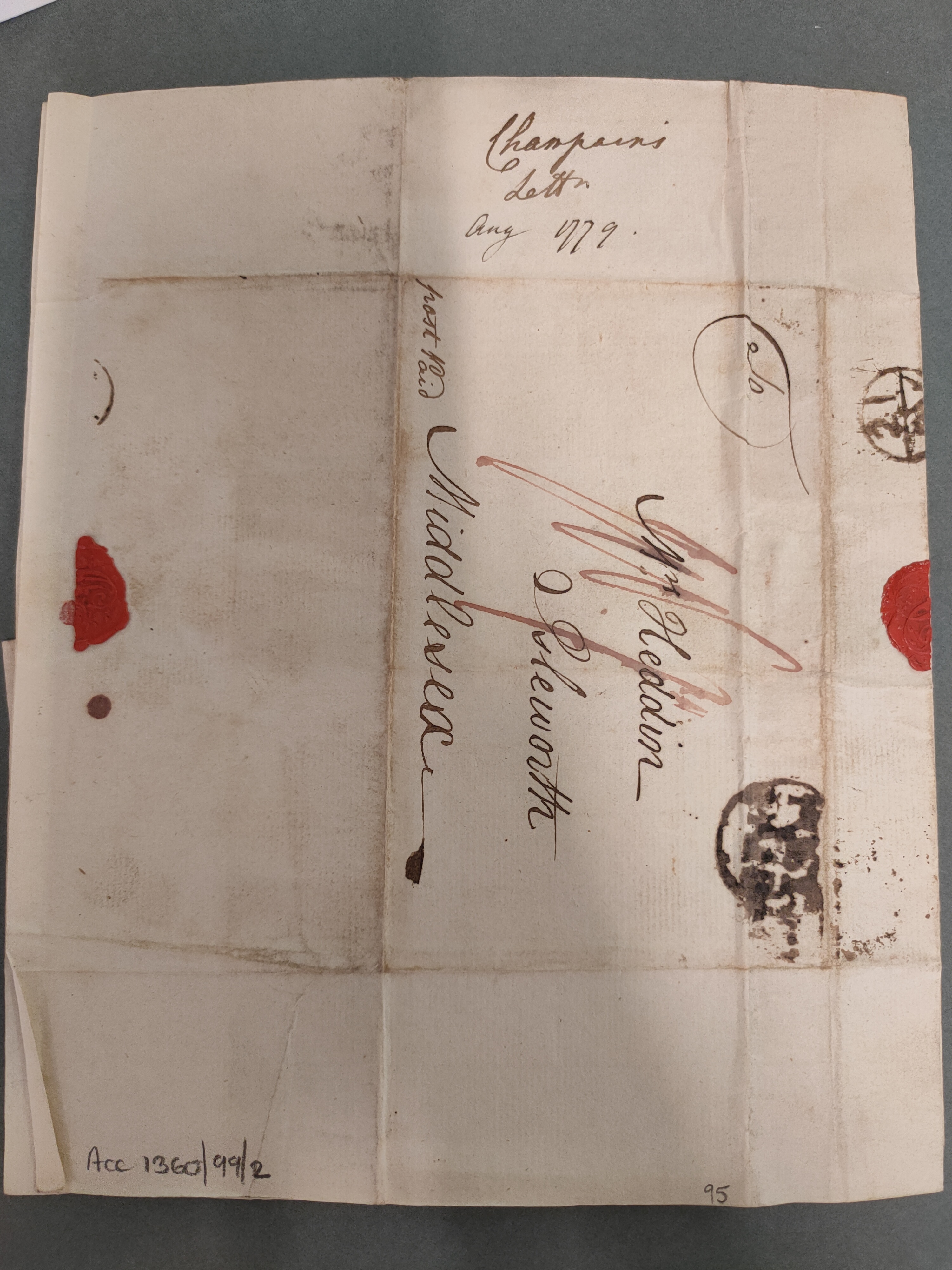 Image #2 of letter: James Champain to Martha Heddin, 21 August 1779