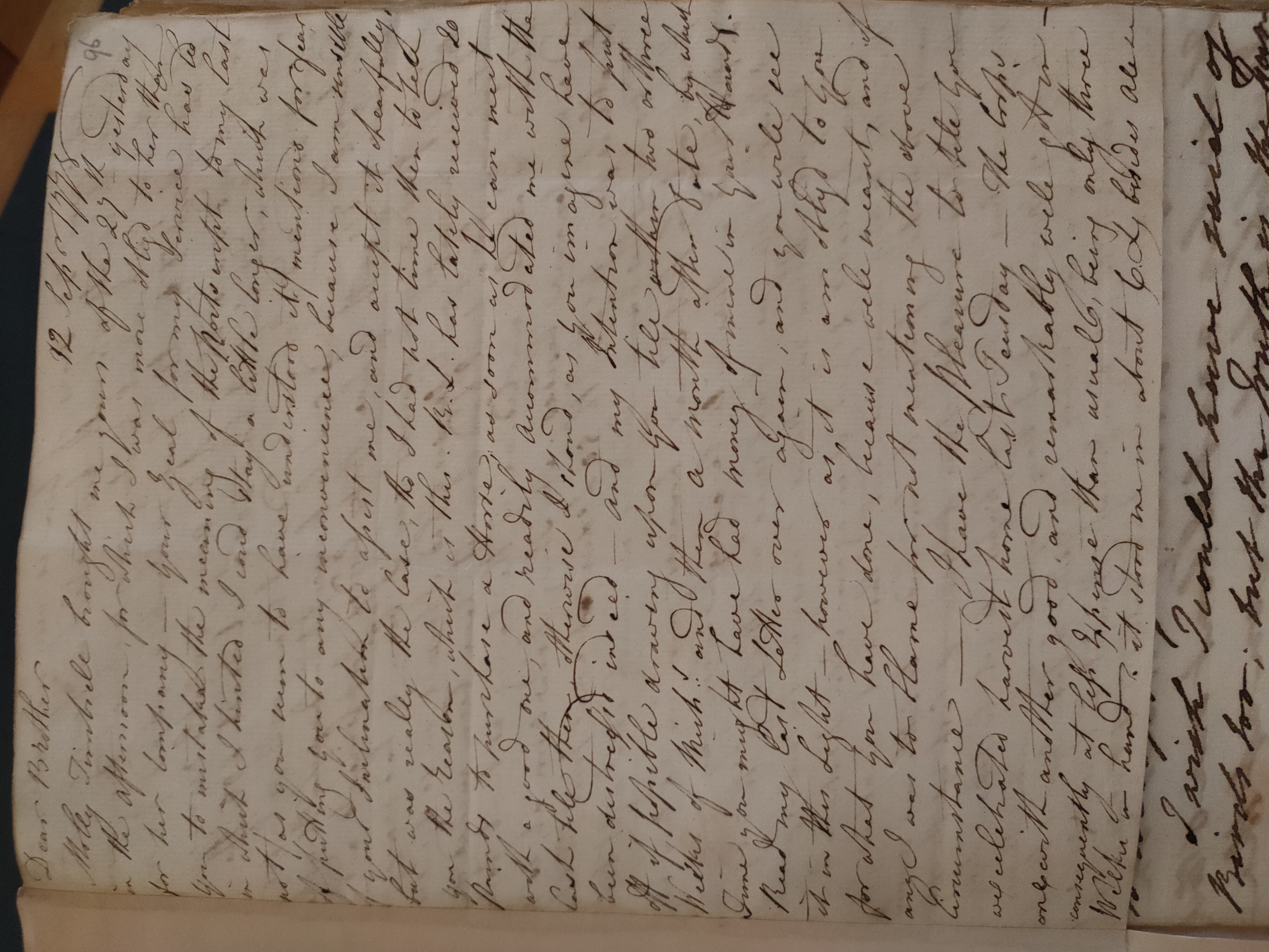 Image #1 of letter: Revd Richard Cumberland to George Cumberland, 12 September 1778