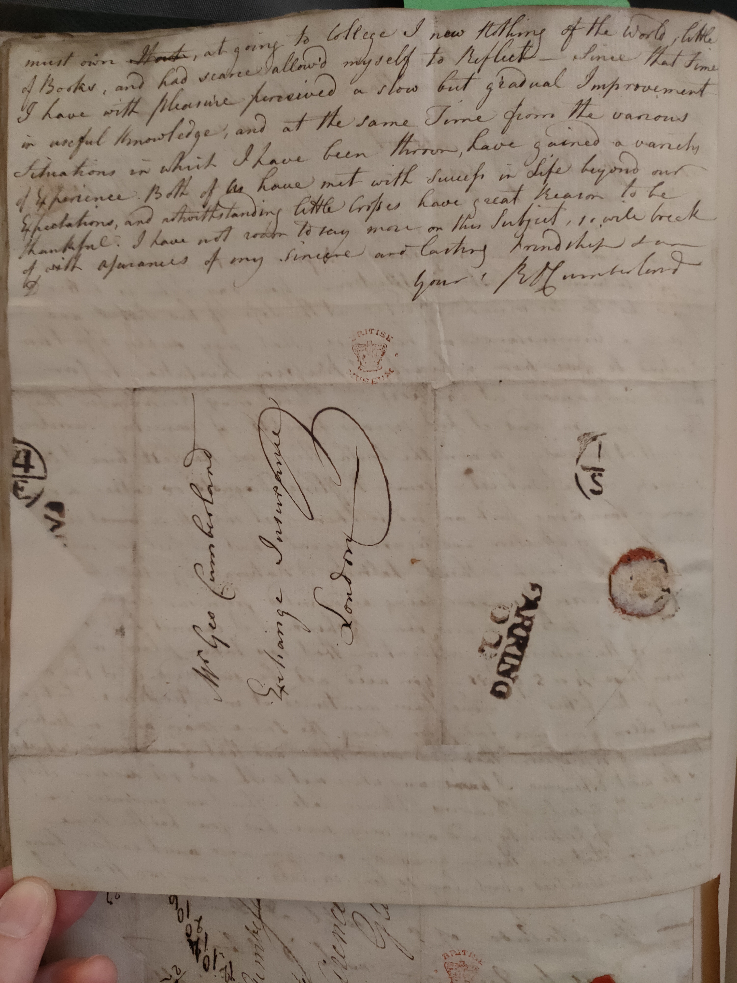 Image #4 of letter: Revd Richard Cumberland to George Cumberland, 12 September 1778