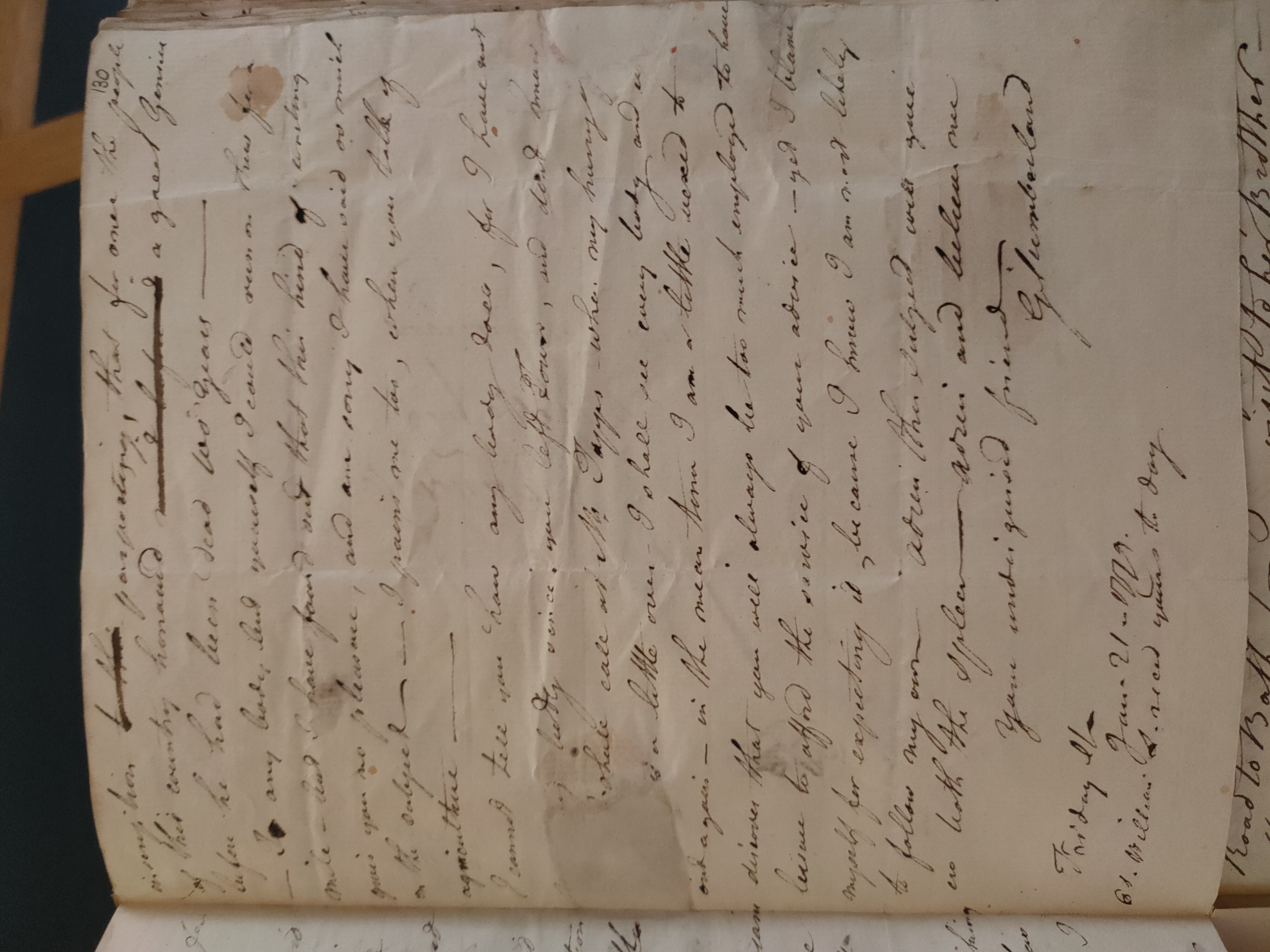 Image #3 of letter: George Cumberland to Revd Richard Cumberland, 21 January 1779