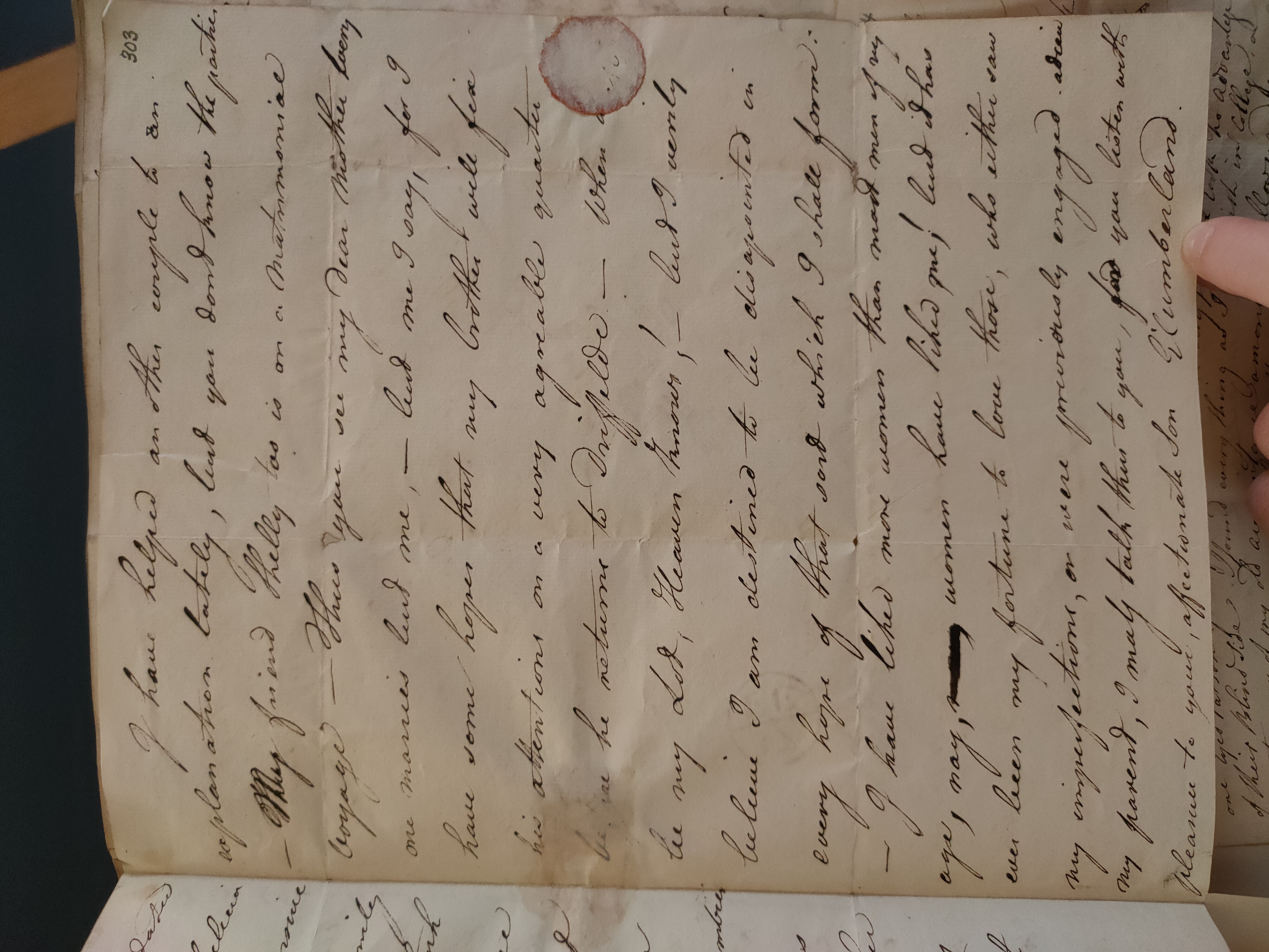 Image #3 of letter: George Cumberland to Elizabeth Cumberland, February 1780