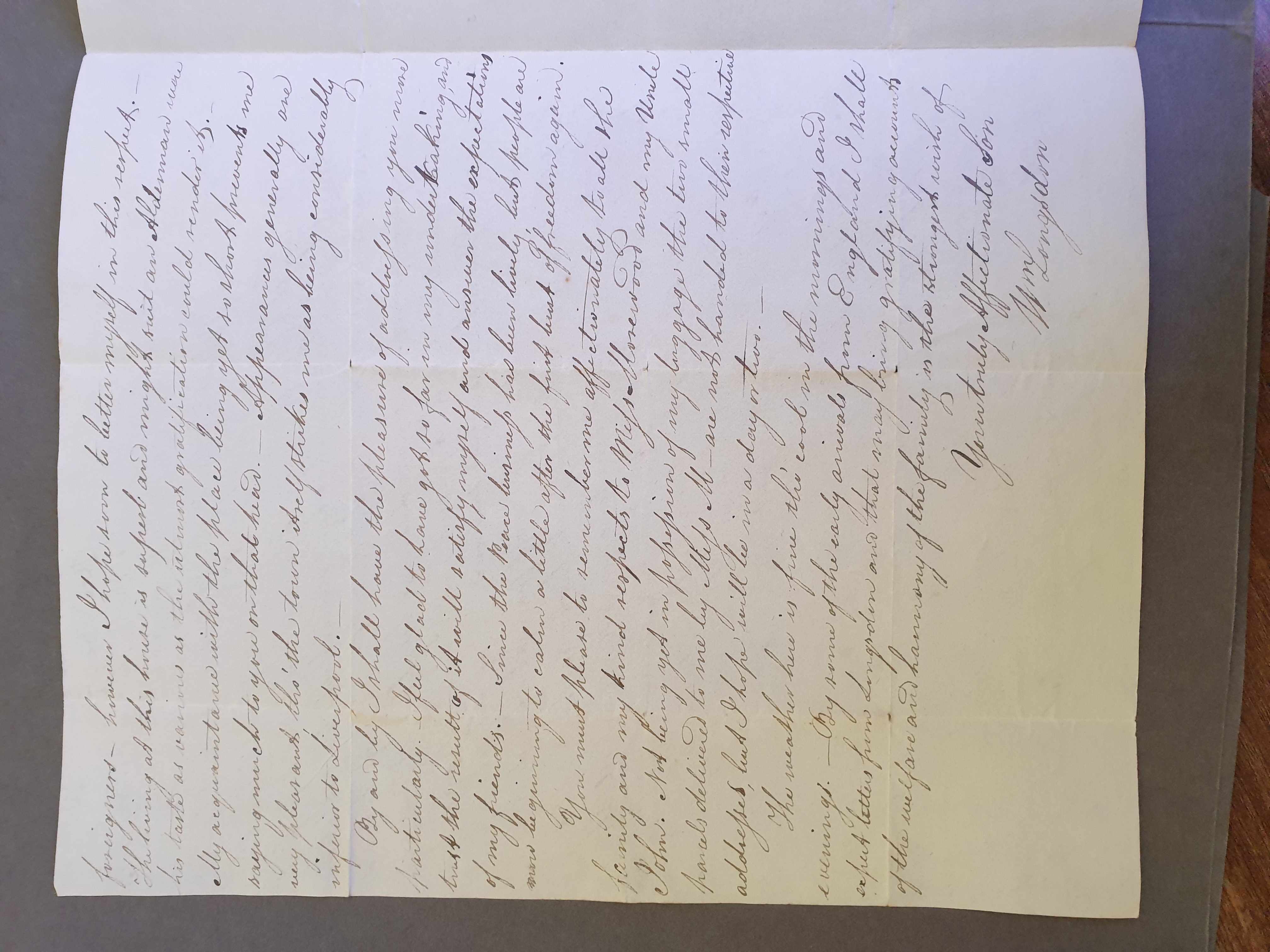 Image #2 of letter: William Longsdon to John Longsdon (snr) and Elizabeth Longsdon (snr), 24 October 1815