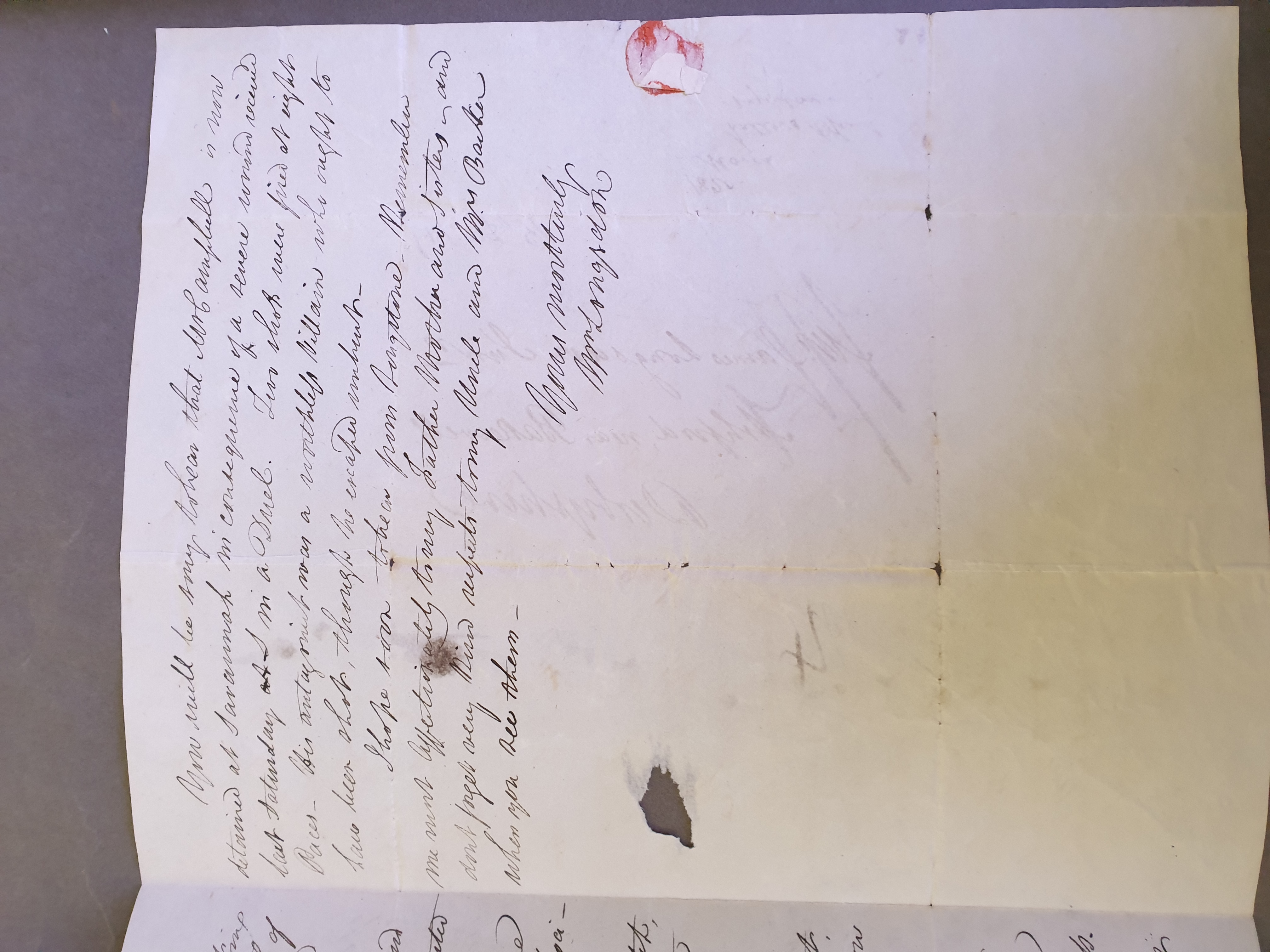 Image #3 of letter: William Longsdon to James Longsdon (jnr), 15 December 1819