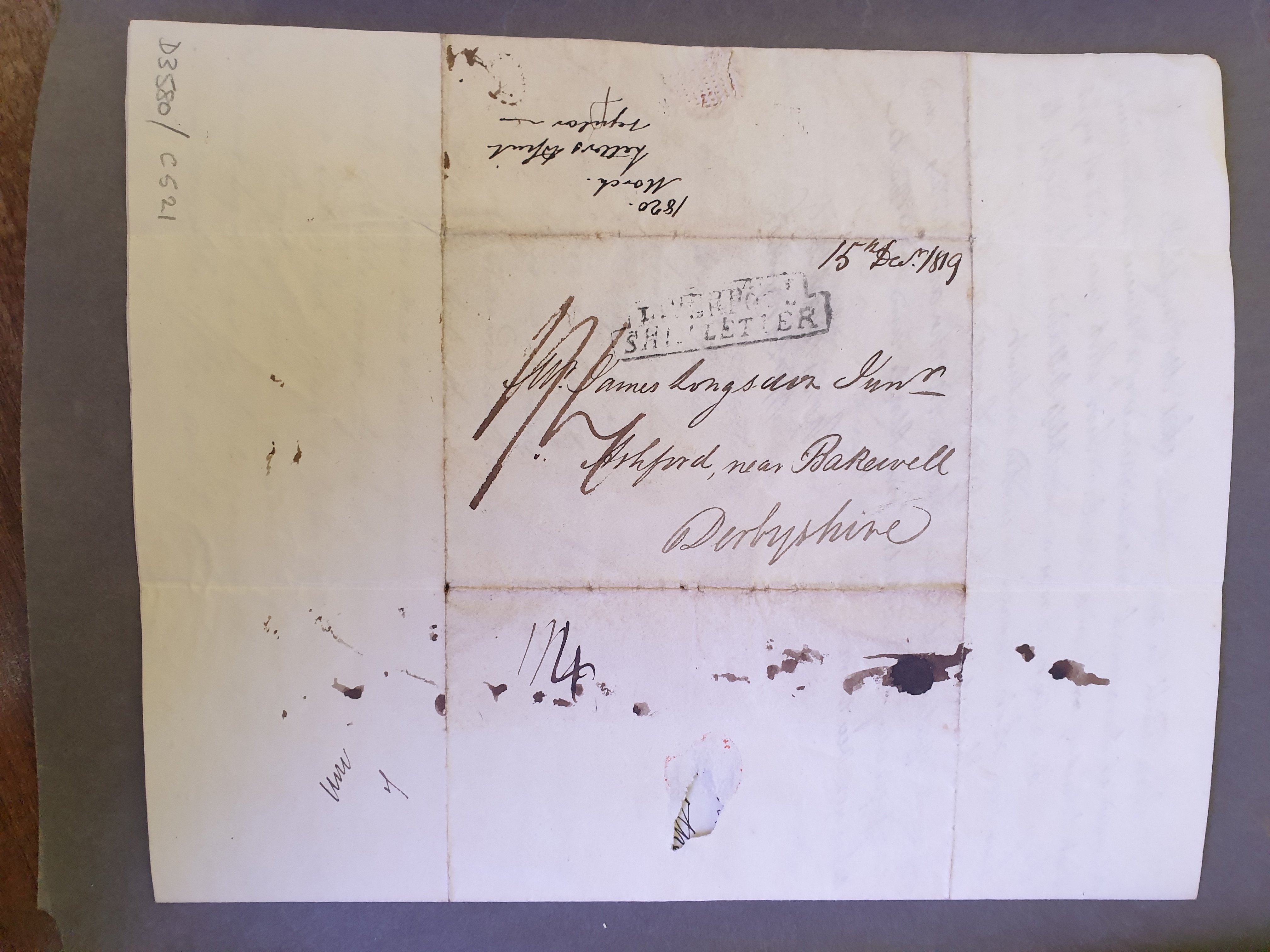 Image #4 of letter: William Longsdon to James Longsdon (jnr), 15 December 1819