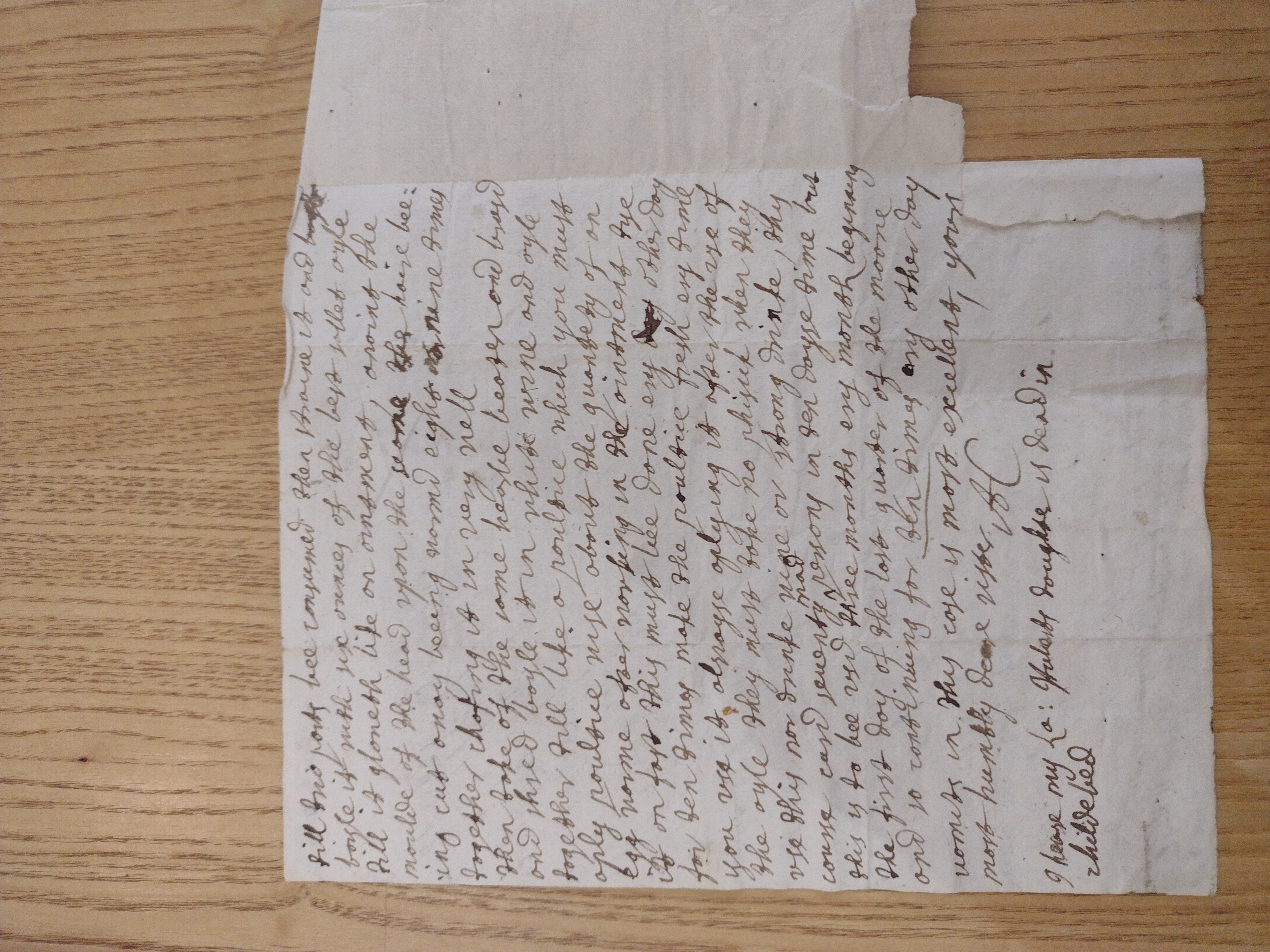 Image #2 of letter: [?Anne] Clinton to Margaret Boscawen, 28 April 1683