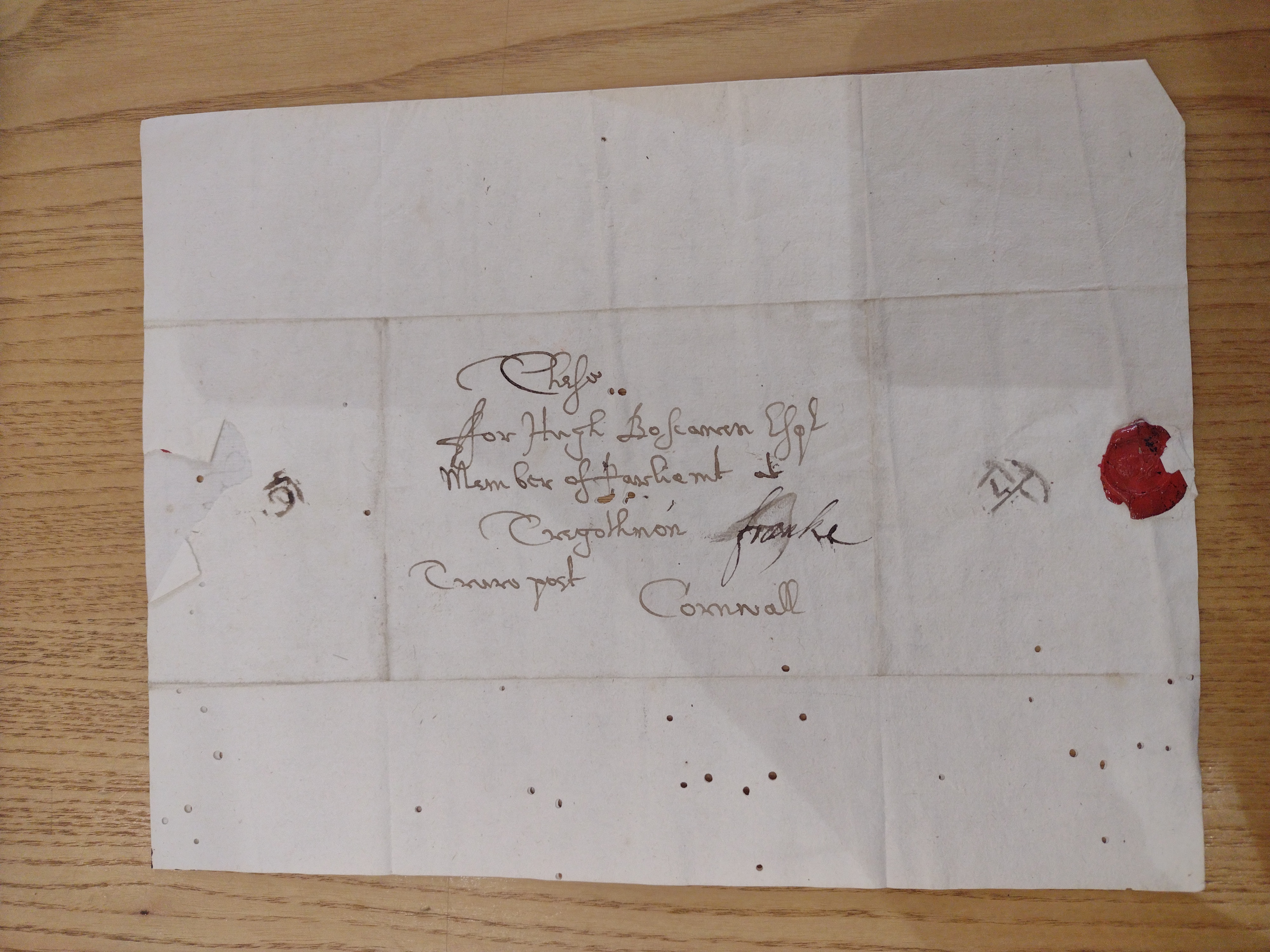 Image #2 of letter: A Wilson to Hugh Boscawen, 17 July 1680
