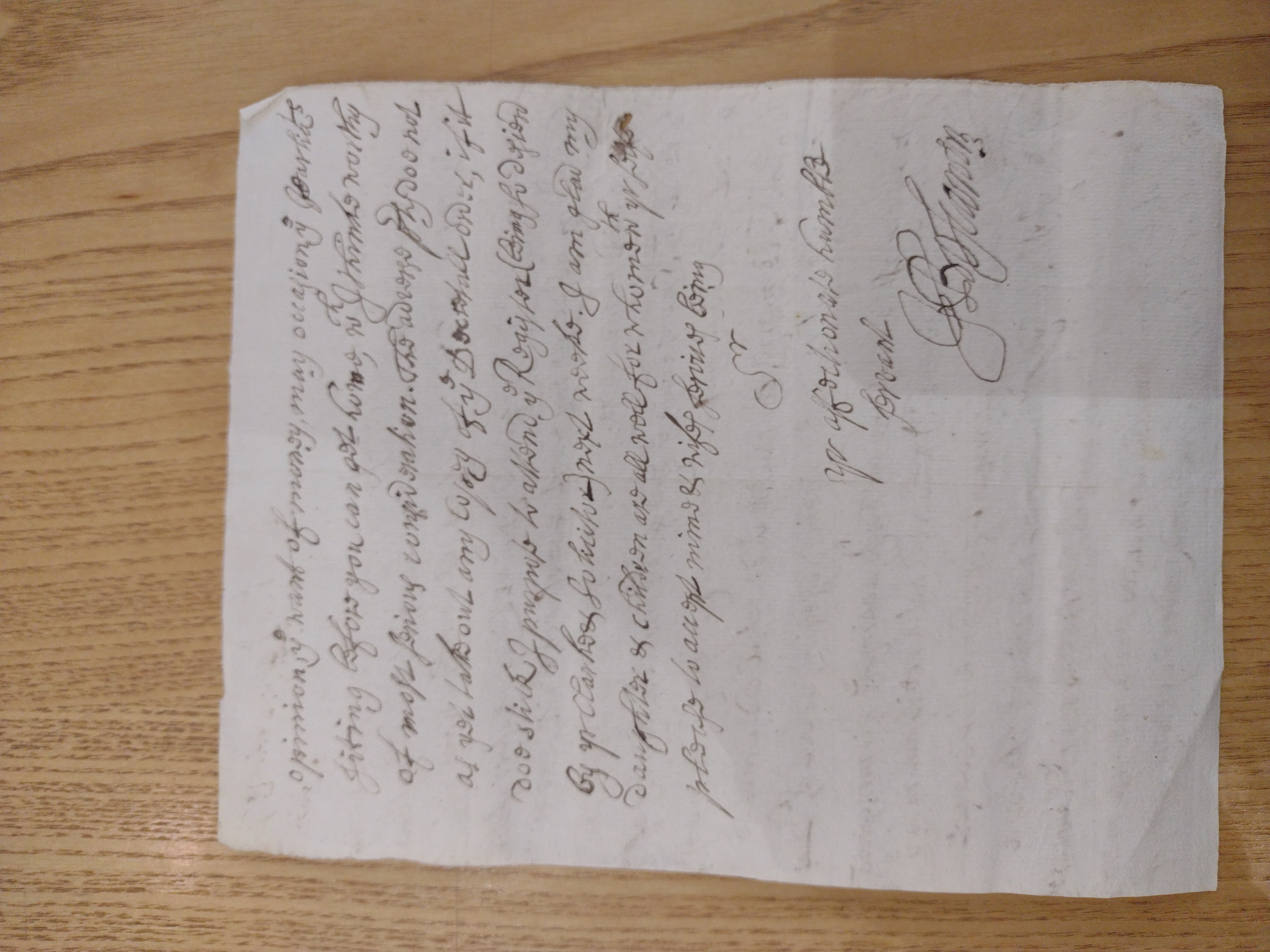 Image #2 of letter: Hugh Boscawen to Hugh Fortescue, 1 August 1696