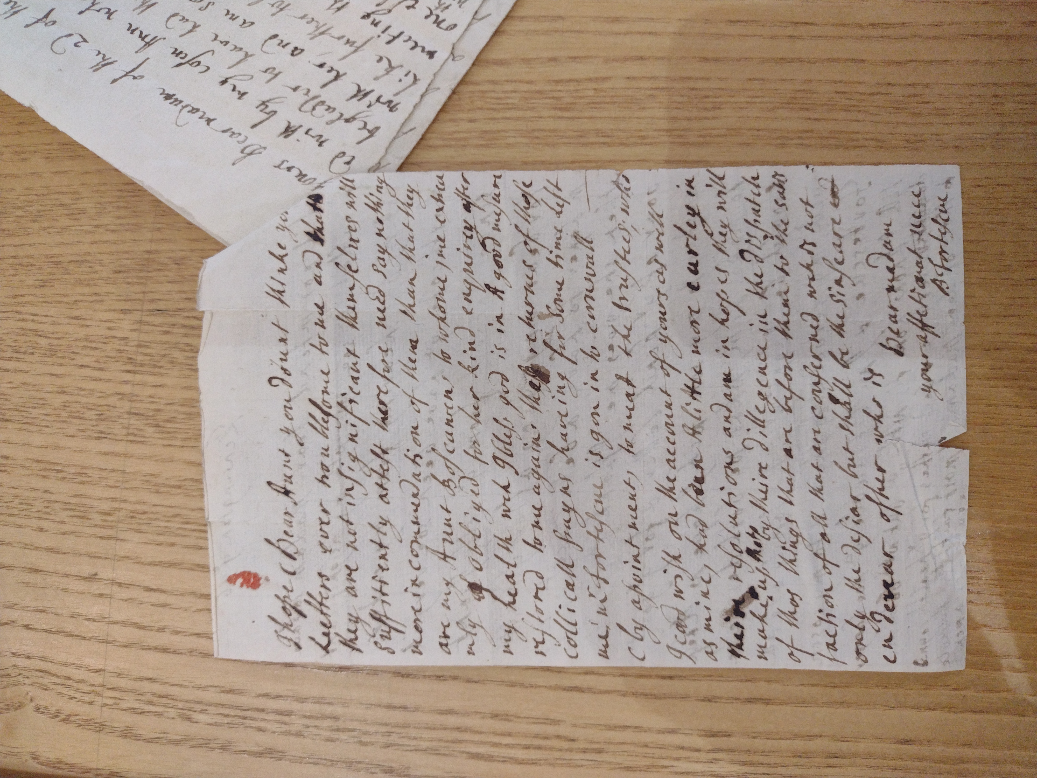 Image #2 of letter: J Boscawen to Bridget Fortescue, 26 July [?1701]