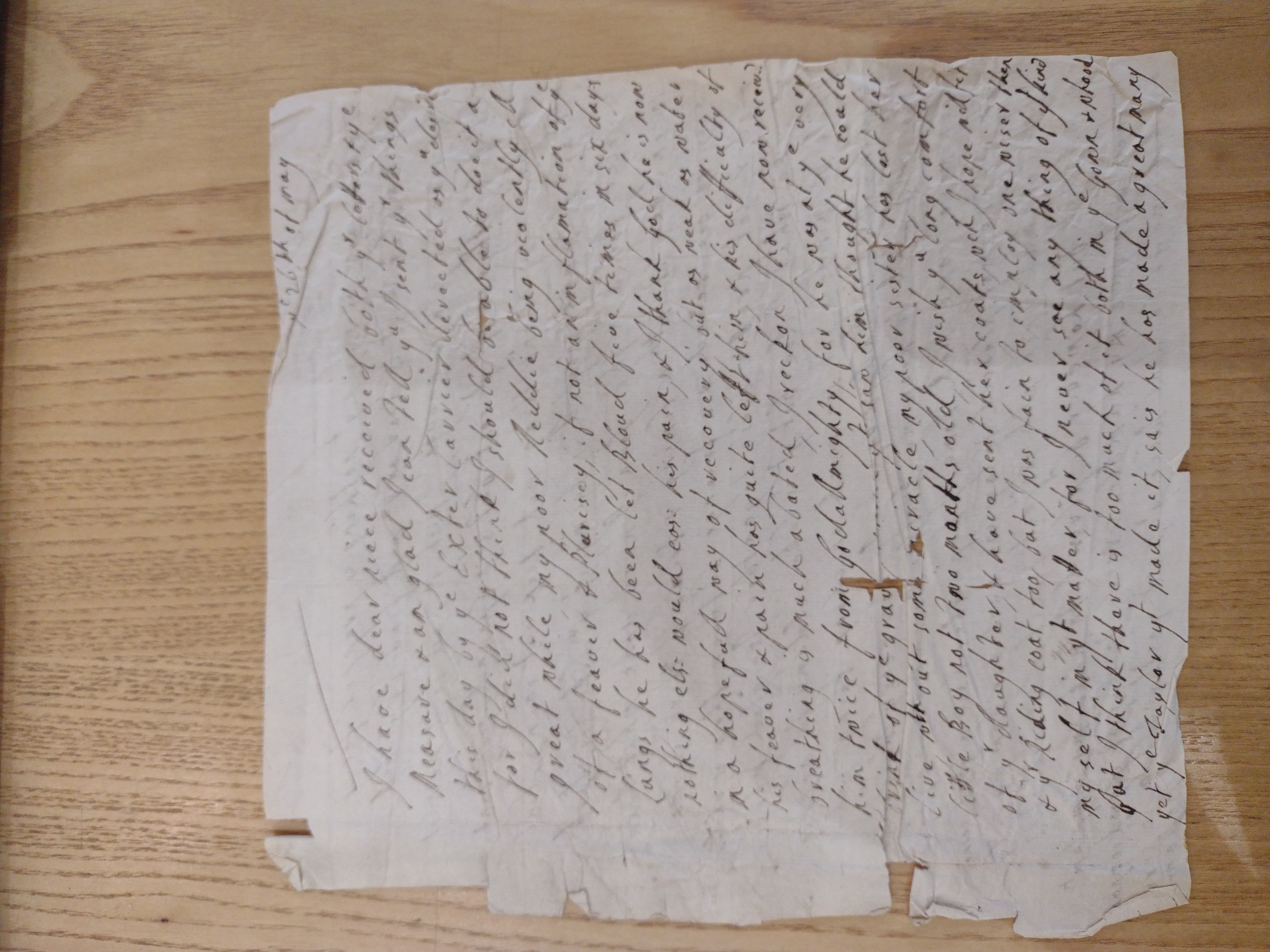 Image #1 of letter: J Boscawen to Bridget Fortescue, 26 May [?1701]