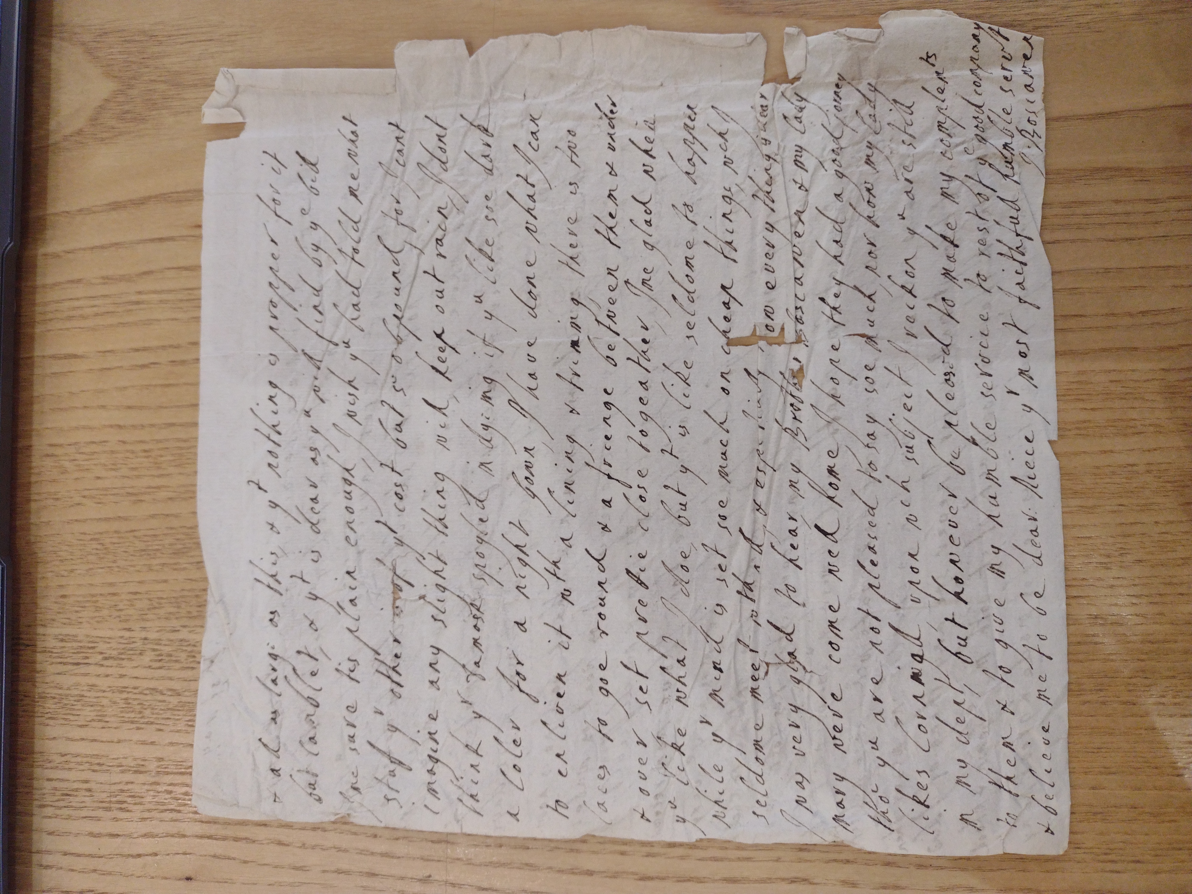 Image #2 of letter: J Boscawen to Bridget Fortescue, 26 May [?1701]