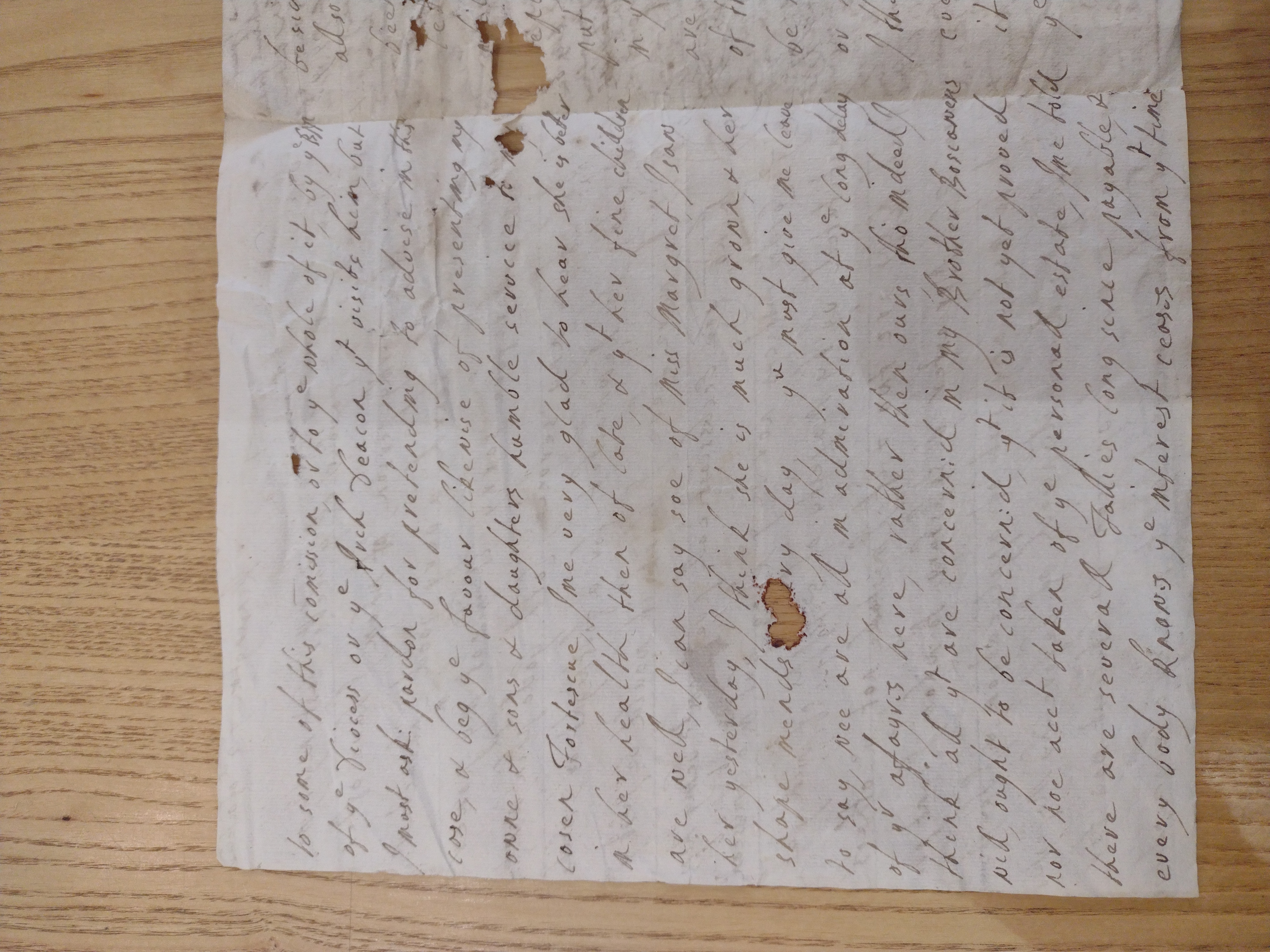 Image #2 of letter: J Boscawen to {?Hugh} Fortescue, 2 October [?1701]
